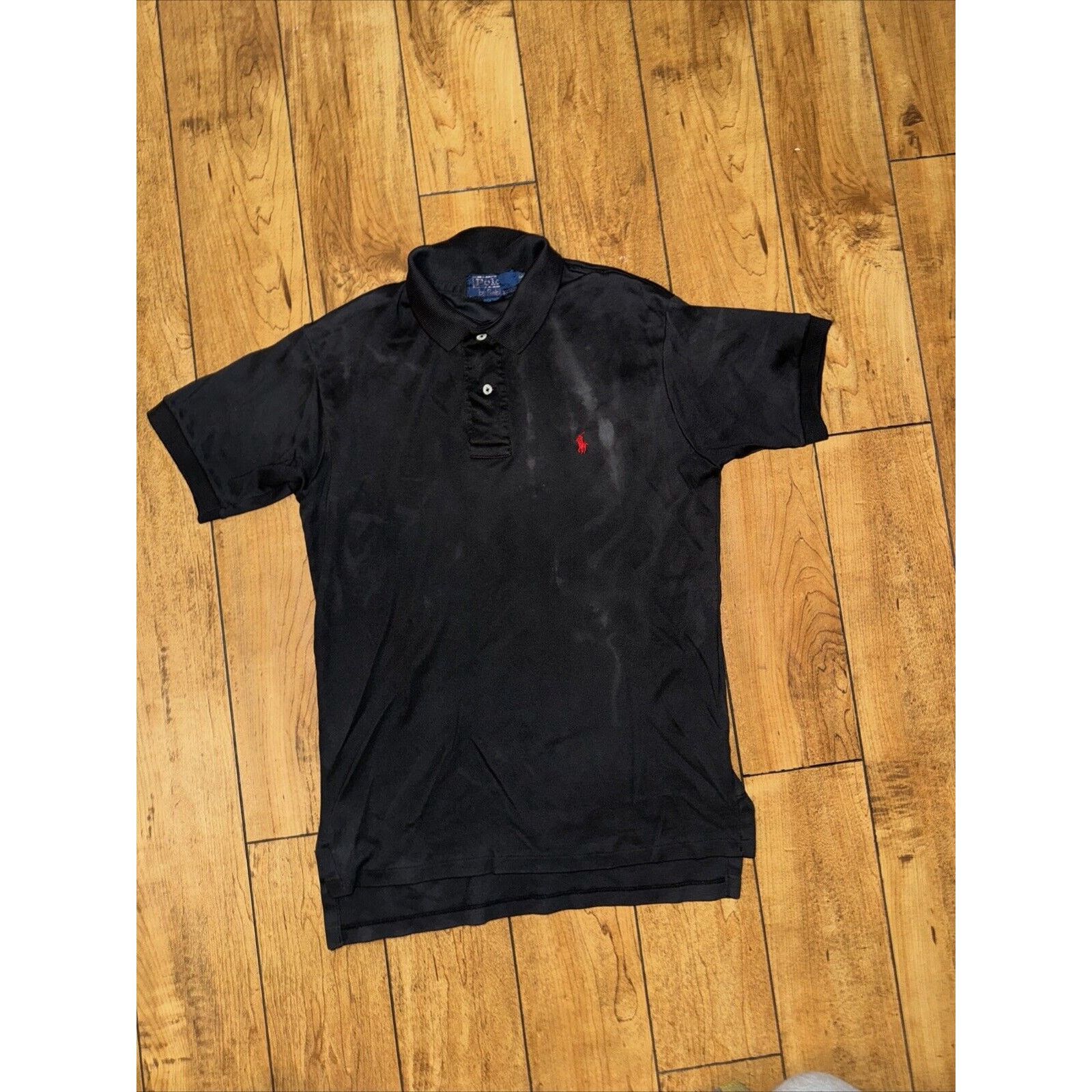 Ralph Lauren × Vintage Polo By Ralph Lauren Made In USA Polo Shirt Black M 18x24 Size US M / EU 48-50 / 2 - 1 Thumbnail