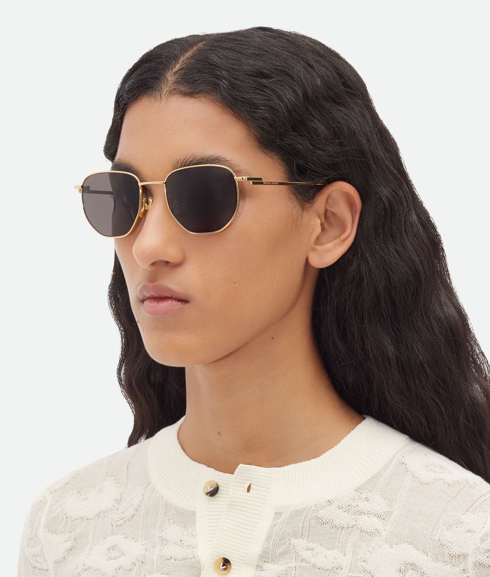 Bottega Veneta NEW Bottega Veneta BV1301S 001 Panthos Unisex Sunglasses Size ONE SIZE - 2 Thumbnail