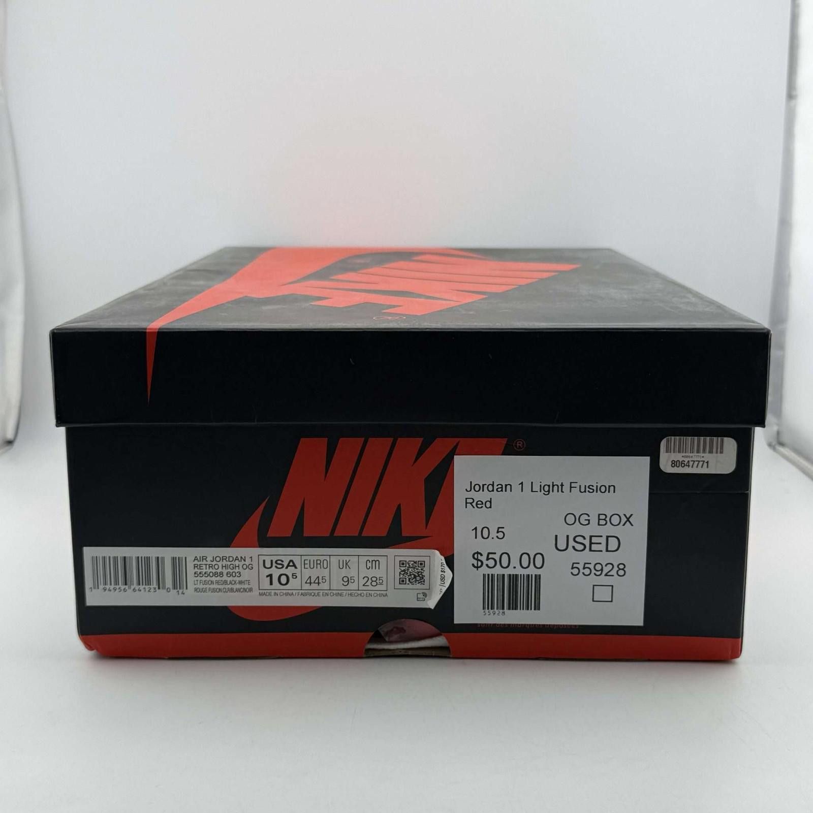 Nike Nike Air Jordan 1 Light Fusion Red 10.5 Used with Box Size US 10.5 / EU 43-44 - 8 Thumbnail