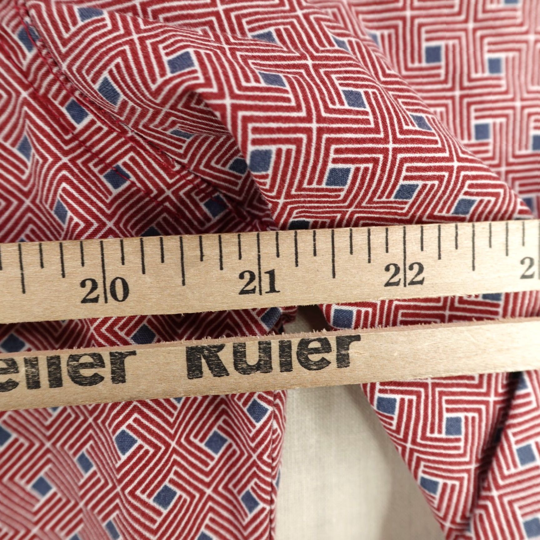 Wrangler Wrangler Shirt Men Medium Red Western Pearl Snap Geometric Rodeo Cowboy Western Size US M / EU 48-50 / 2 - 7 Thumbnail