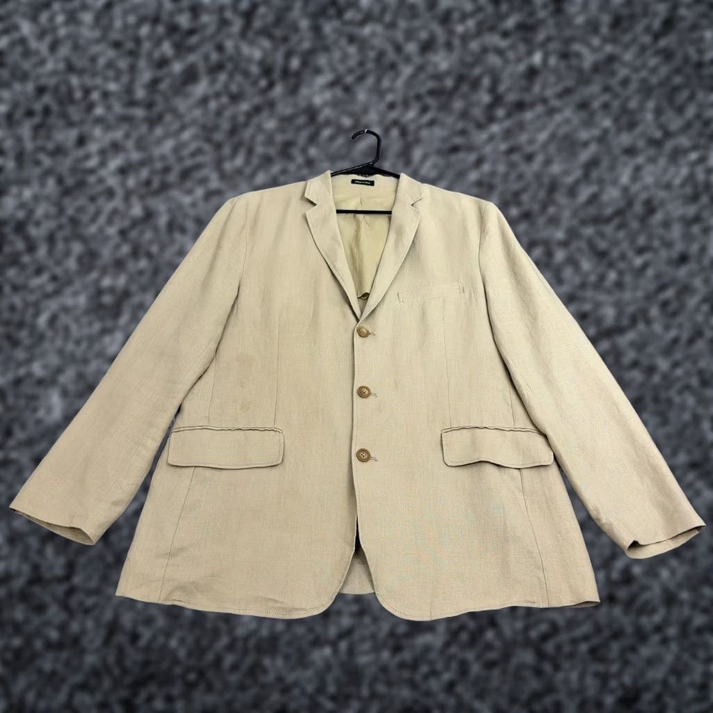 J.Crew J.CREW Blazer Mens 42R Tan Linen 3 Button Single Vent Classic Professional Style Size 42R - 1 Thumbnail