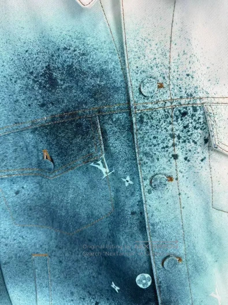 Louis Vuitton Louis Vuitton White and blue starry sky tie-dye splash-ink Size US L / EU 52-54 / 3 - 6 Thumbnail