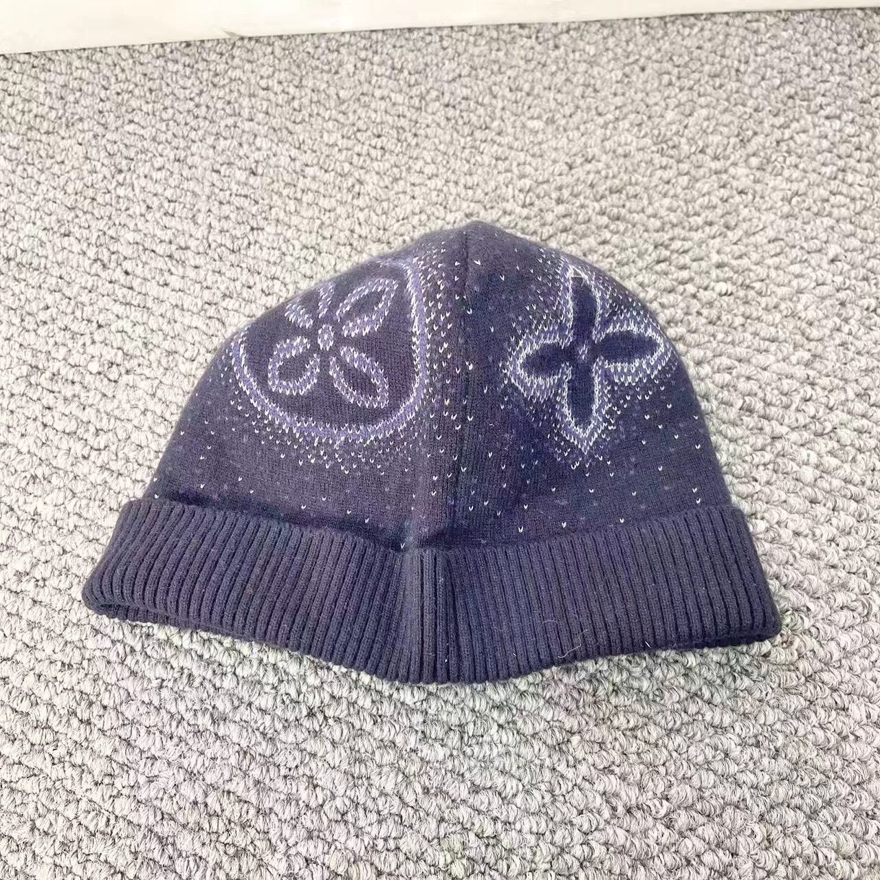 Louis Vuitton Louis Vuitton monogram blue and black knit hat Size ONE SIZE - 2 Thumbnail