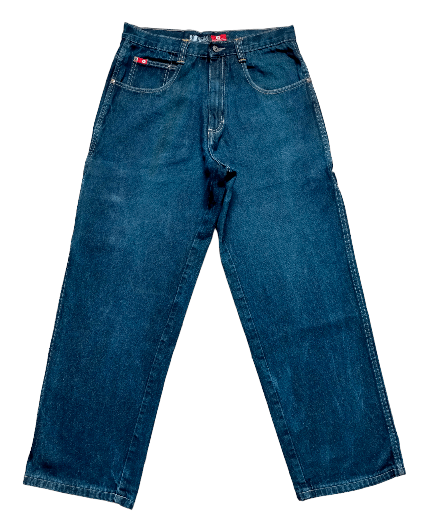 JNCO × Southpole × Vintage Southpole Carpenter Embroiderey Baggy Jeans Size US 32 / EU 48 - 2 Thumbnail