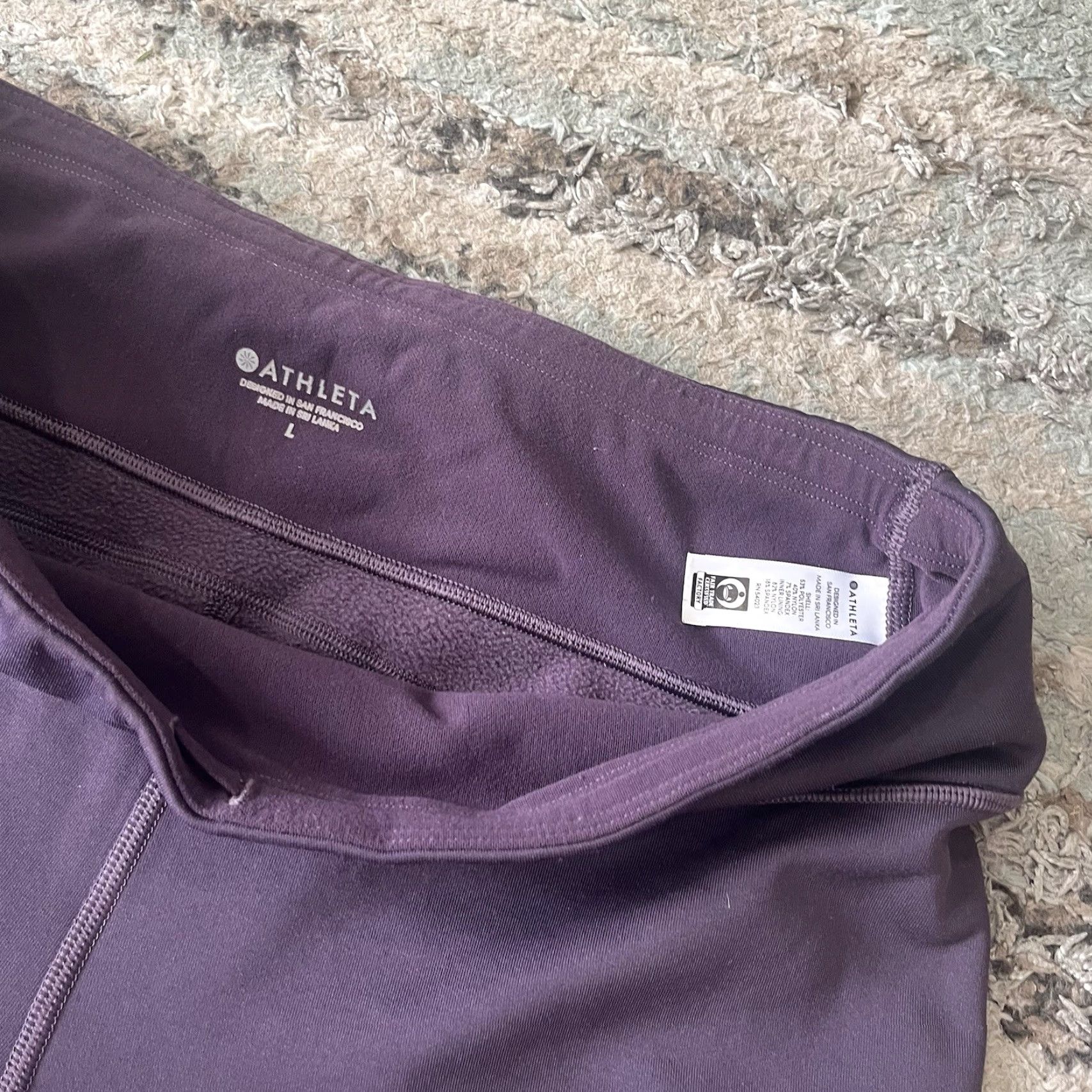 Athleta Athleta Leggings Women Burgundy Size L Stash Pocket Stretch Ankle Athletic Gym Yoga Activewear Size 36" / US 14 / IT 50 - 3 Thumbnail