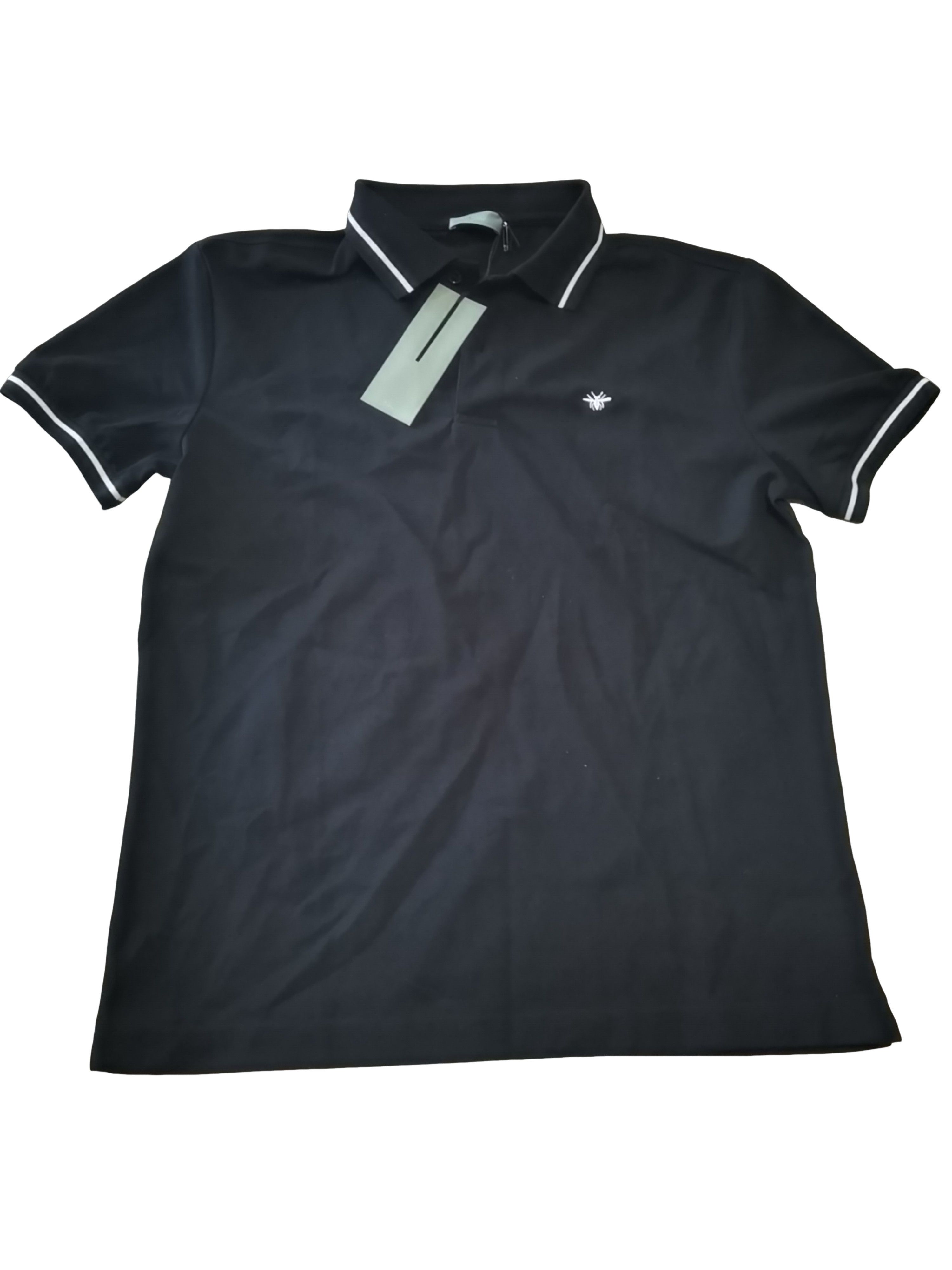 Dior Dior Homme SS06 Black Polo Shirt Rhinestones in size S | Grailed