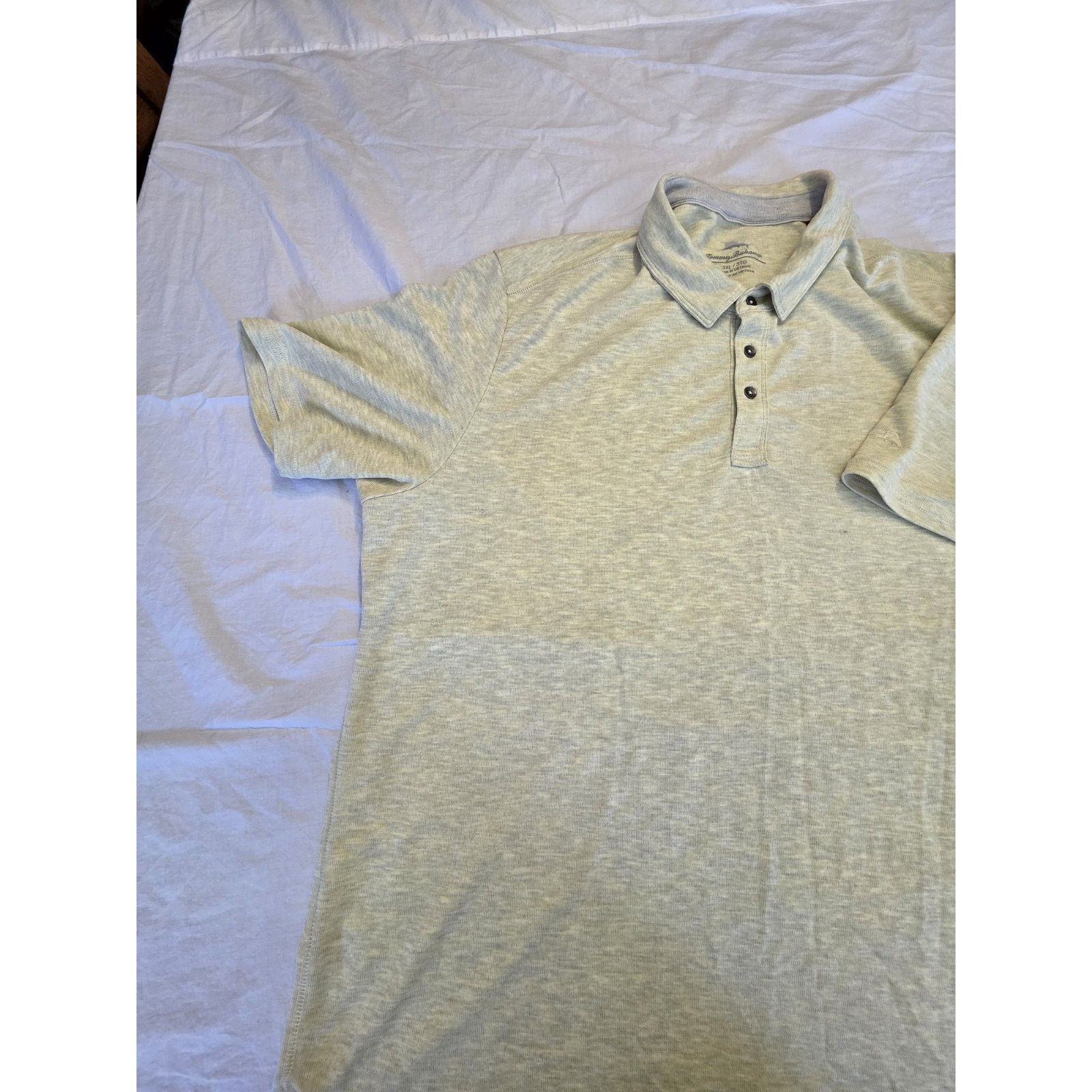 Tommy Bahama Tommy Bahama Men's Oatmeal Color Size 3XL Golf Polo Size US XXL / EU 58 / 5 - 3 Thumbnail