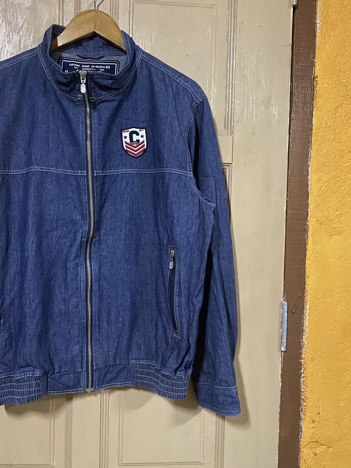Other Capri Blue Denim Zip Jacket talian Streetwear Lightweight Size US L / EU 52-54 / 3 - 5 Thumbnail