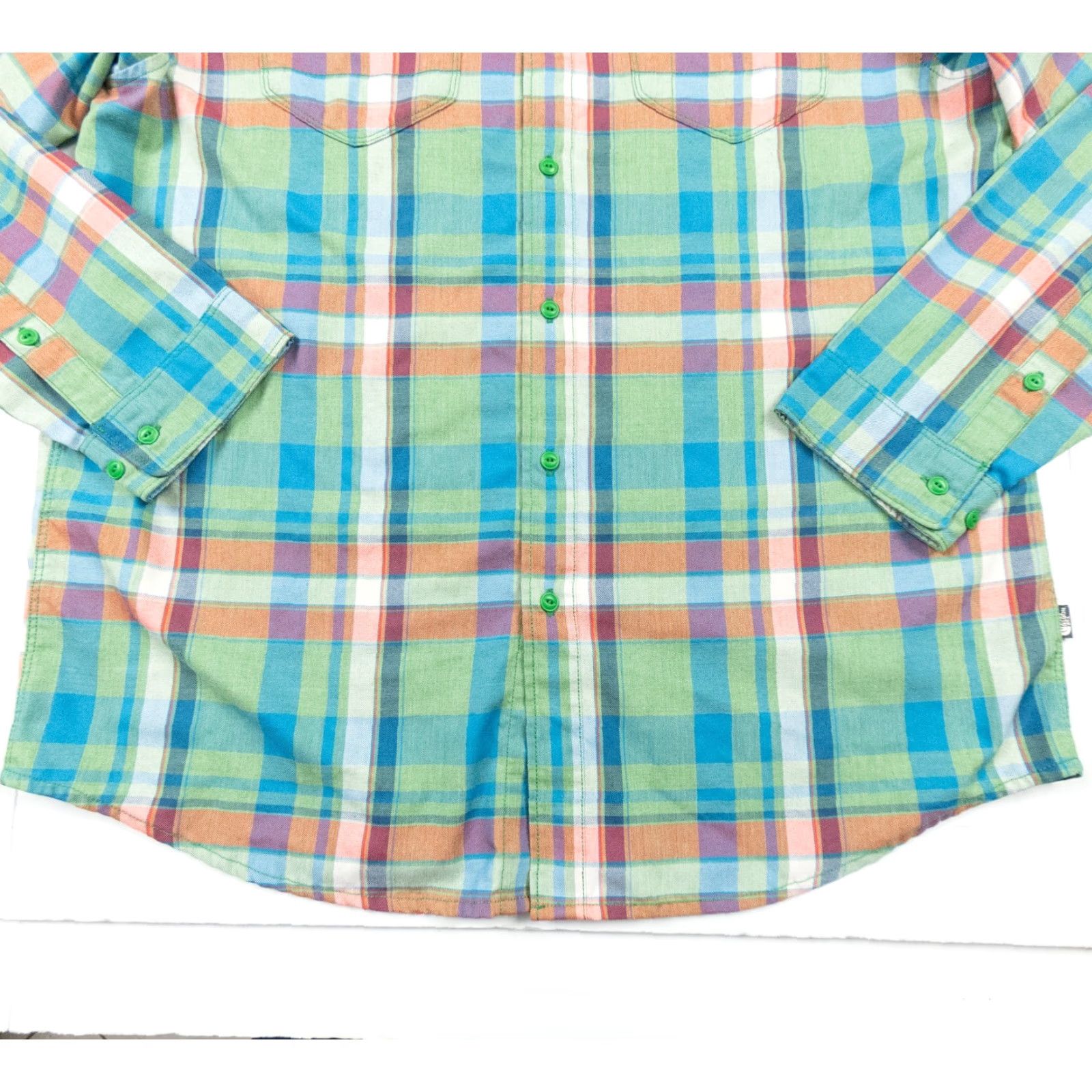The North Face The North Face Shirt Mens Large Green Button Down Long Sleeve Plaid Outdoors Size US L / EU 52-54 / 3 - 3 Thumbnail