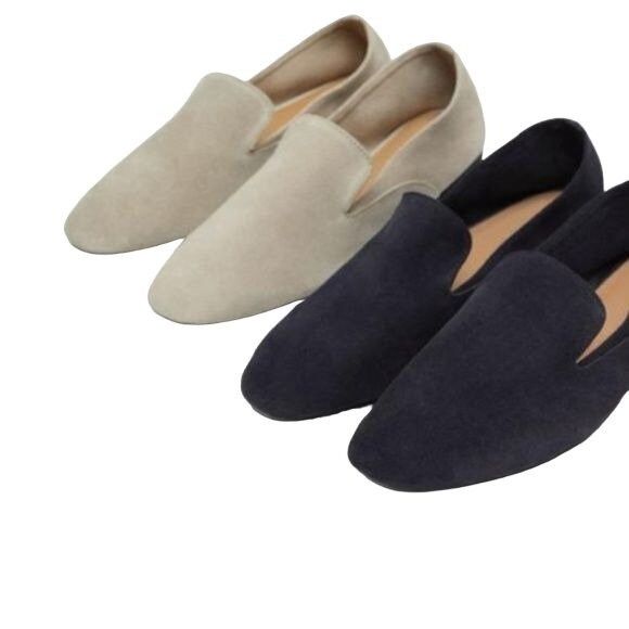 Zara Zara Trafaluc Natural Beige Suede Leather Slip-On Loafers Size US 7 / IT 37 - 1 Thumbnail