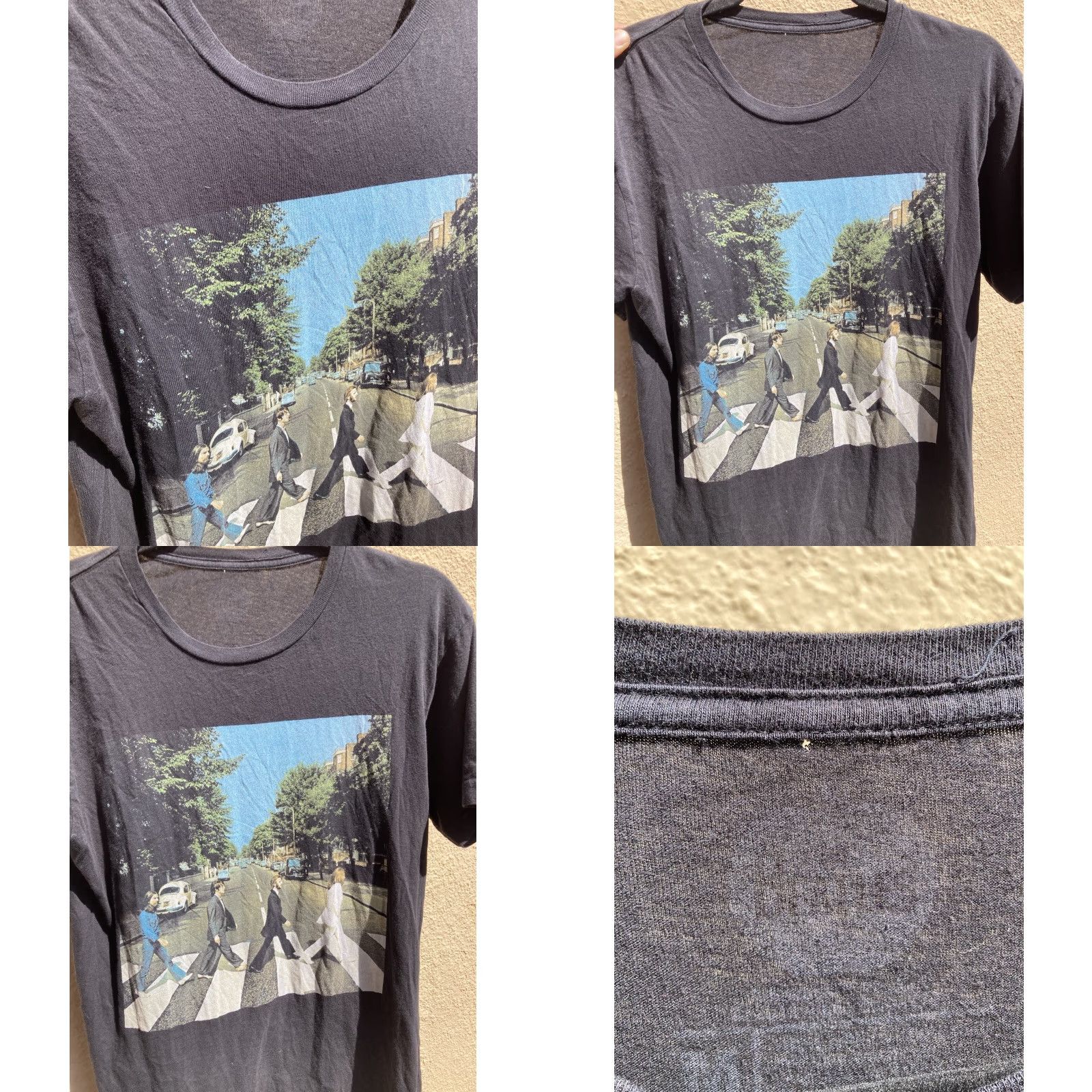 Vintage The Beatles Abbey Road T-Shirt Black Classic 60s MEN'S M Cotton Lennon Short Sleeve Crew Neck Graphic Print Vintage: No Size US M / EU 48-50 / 2 - 8 Thumbnail