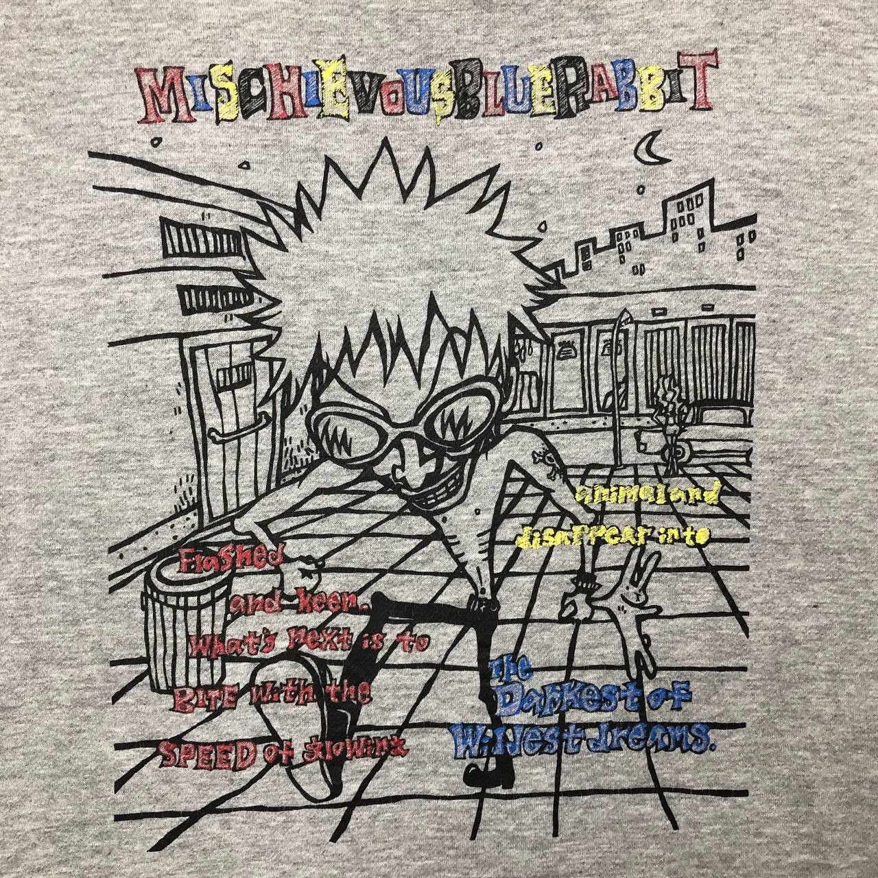 Japanese Brand Y324 JAPAN PUNK MISCHIEVOUS BLUE RABBIT SWEATSHIRT Size US L / EU 52-54 / 3 - 6 Thumbnail