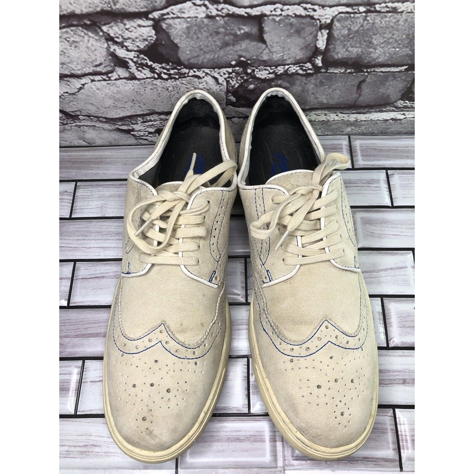 Hush Puppies Hush Puppies Ivory Suede Leather Wingtip Casual Lace Up Shoe Size US 8.5 / EU 41-42 - 14 Thumbnail