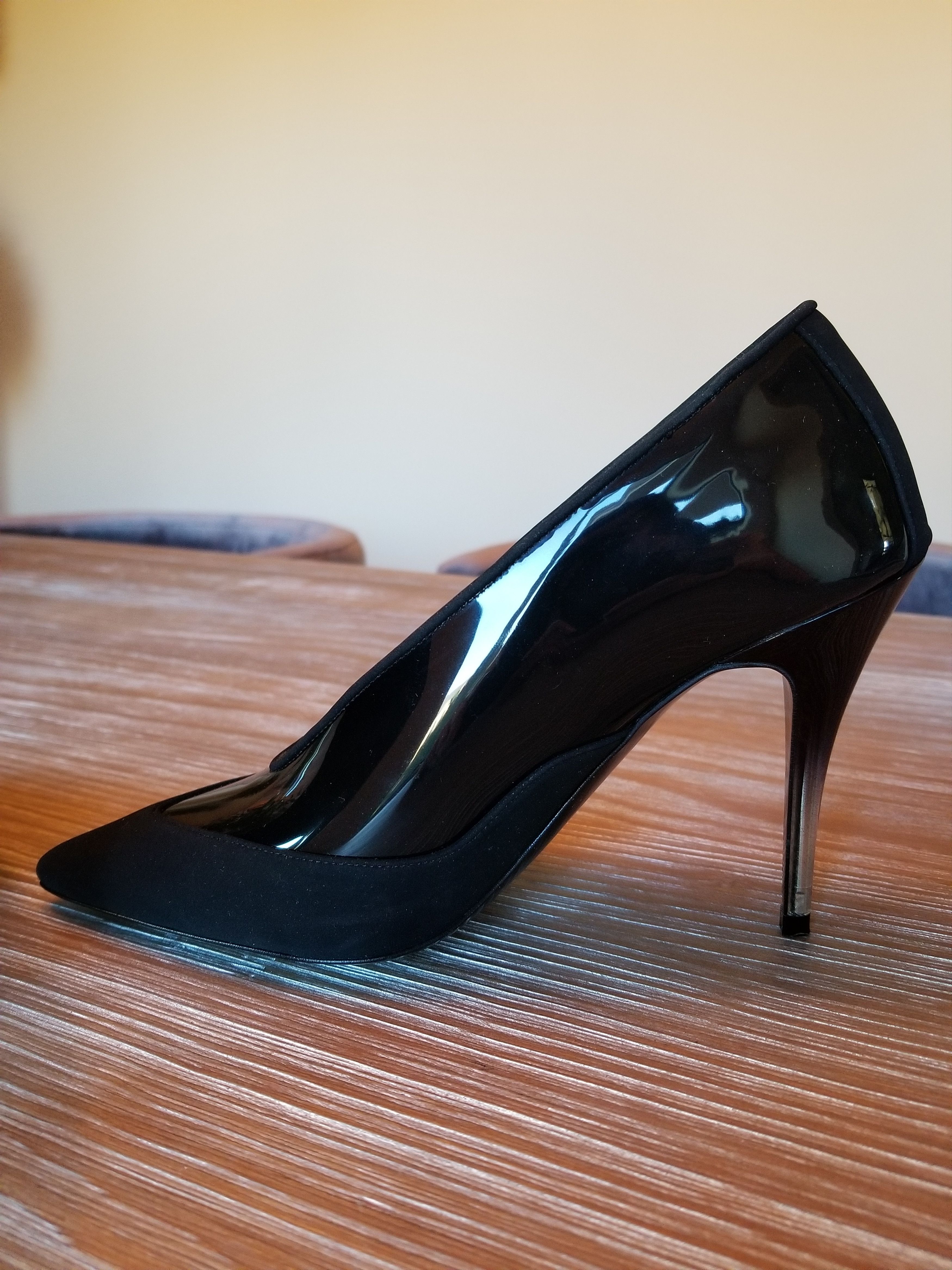 Stella McCartney Stella McCartney Faux Suede & Faux Patent-leather Pumps Size US 5.5 / IT 35.5 - 3 Thumbnail