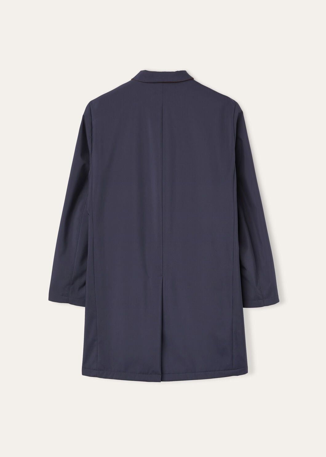 Loro Piana o1w1db10725 FAM5516 Sebring Leather Collar Coat in Navy Blue Size US S / EU 44-46 / 1 - 6 Thumbnail