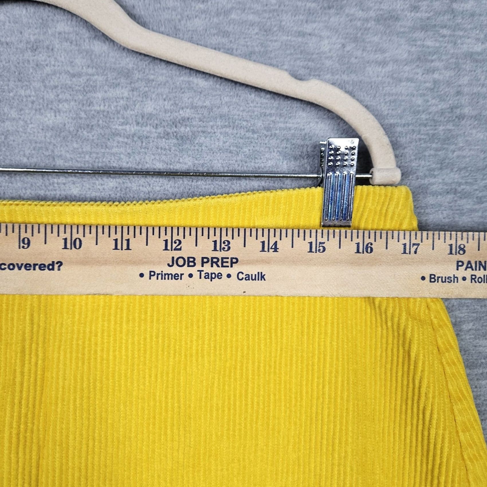Cos Cos Women's Corduroy Mini Casual Zip Up Skirt Yellow Size 14 Size 36" / US 14 / IT 50 - 3 Thumbnail