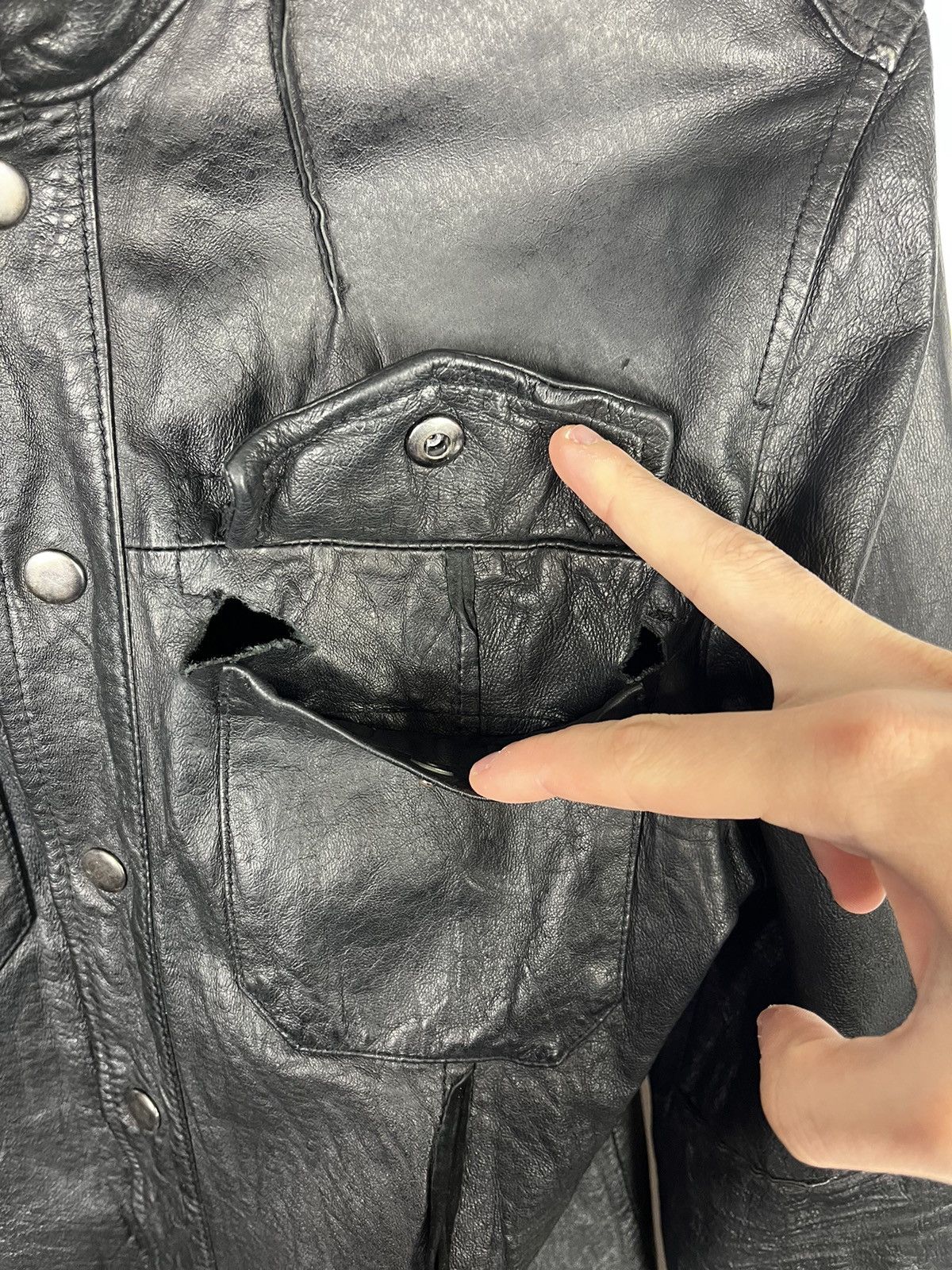 Allsaints Vintage Allsaints Spitalfields leather jacket Size S / US 4 / IT 40 - 3 Thumbnail