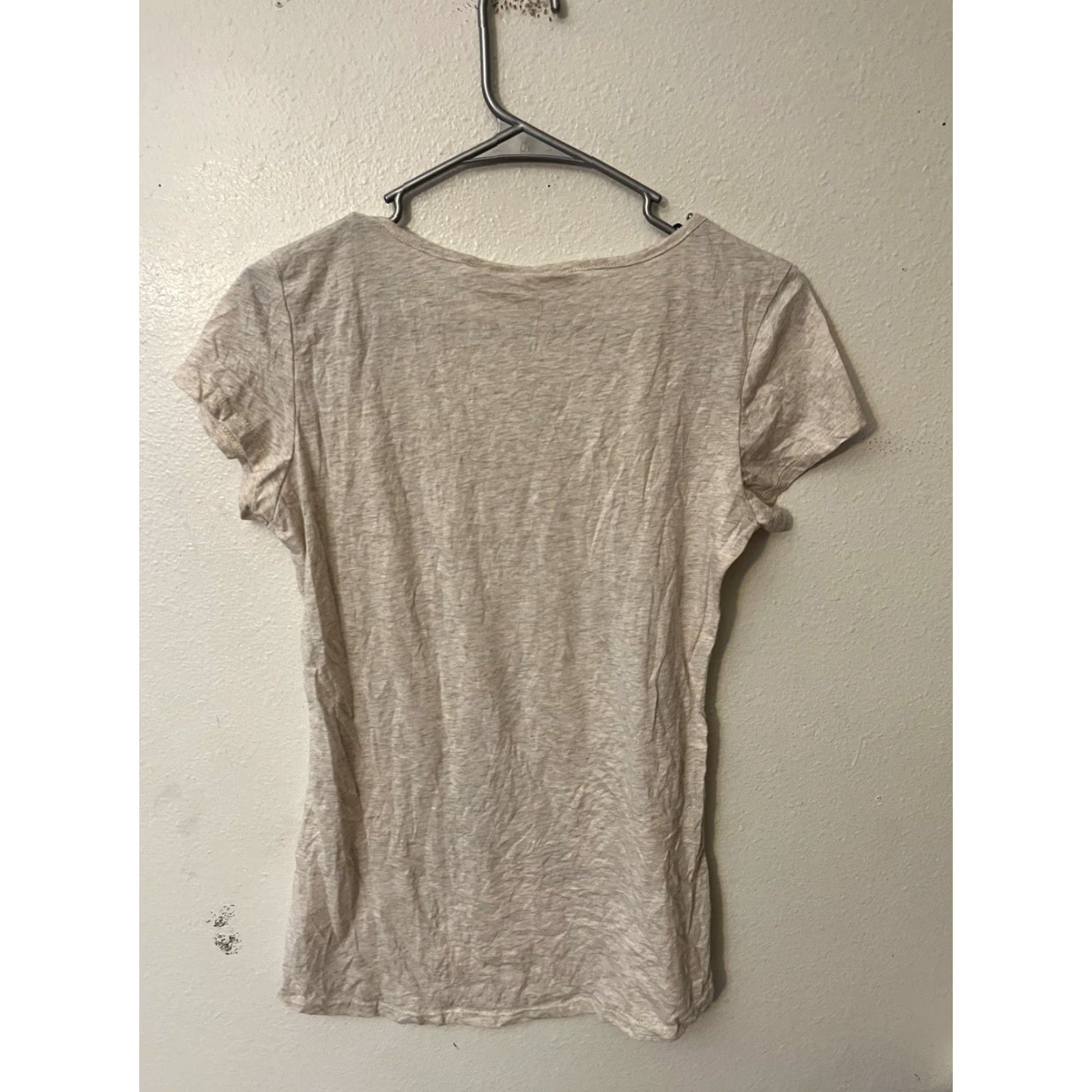 H&M H&M LOGG Women’s Large Beige Graphic Shirt T-Shirt Short Sleeve Womens Size L / US 10 / IT 46 - 2 Thumbnail