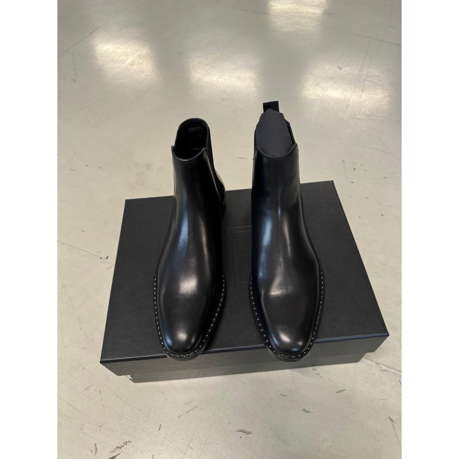 Saint Laurent Paris o1alsimx924 458810 Leather Chelsea Boots in Black Size US 7.5 / EU 40-41 - 11 Thumbnail