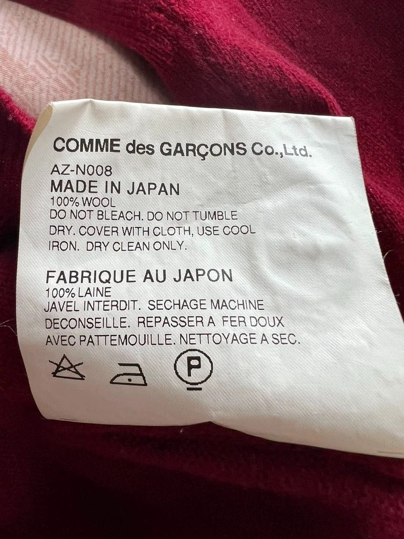 Comme des Garcons Comme Des Garcons Dark Red V-Neck Size M / US 6-8 / IT 42-44 - 5 Thumbnail