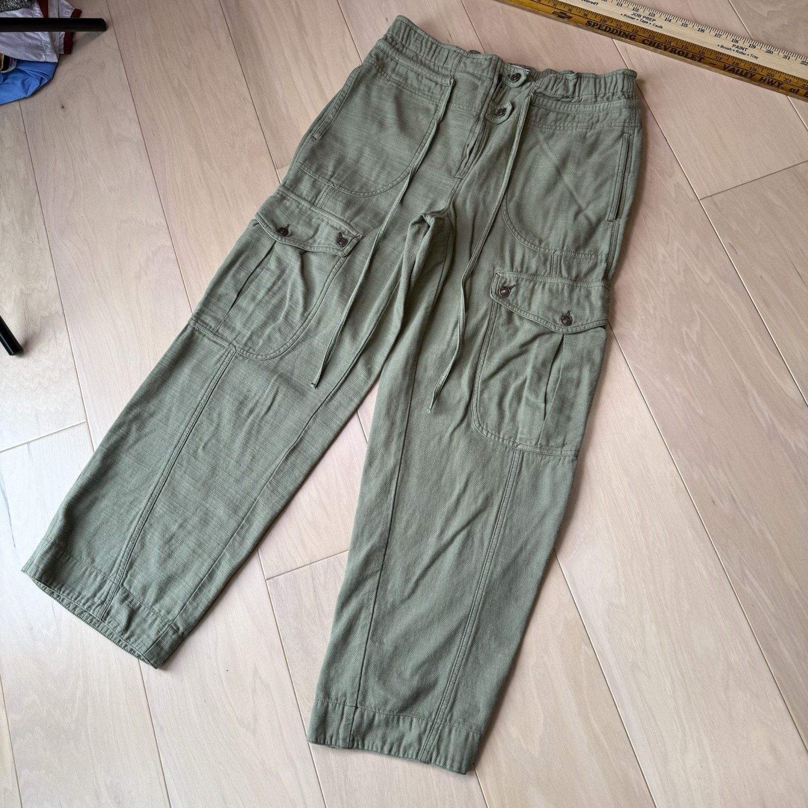 Free People Free People Tahiti Pull On Cargo Pants Medium Green Baggy Size 30" / US 8 / IT 44 - 11 Thumbnail