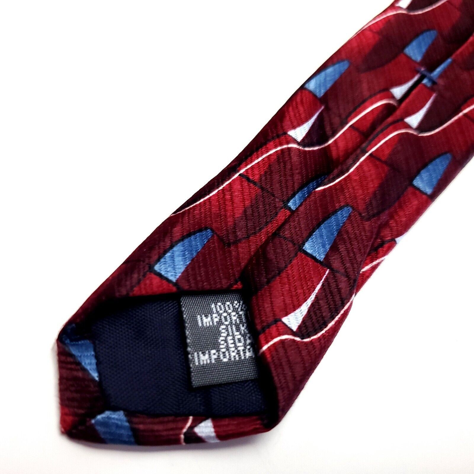 Arrow Arrow Red Silk Tie Woven Geometric Size ONE SIZE - 5 Thumbnail