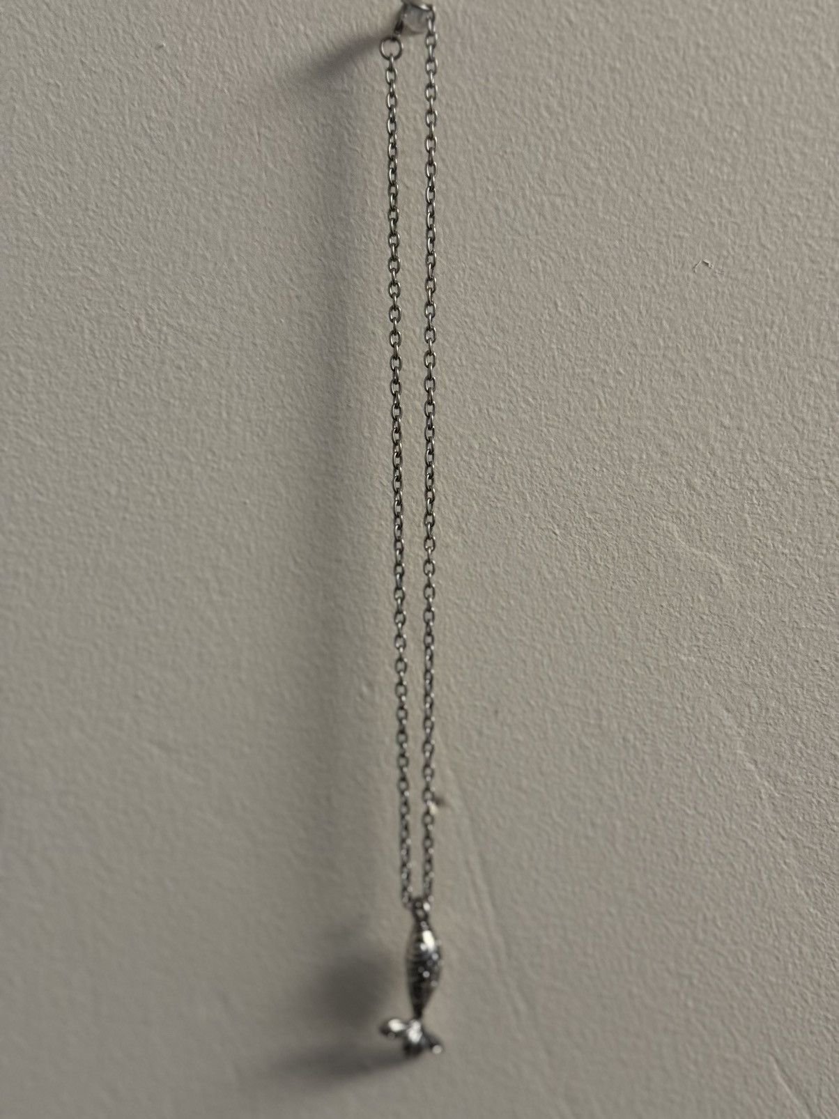 Vintage Spiral Fish Necklace Pendant - Sterling Silver Size ONE SIZE - 2 Thumbnail