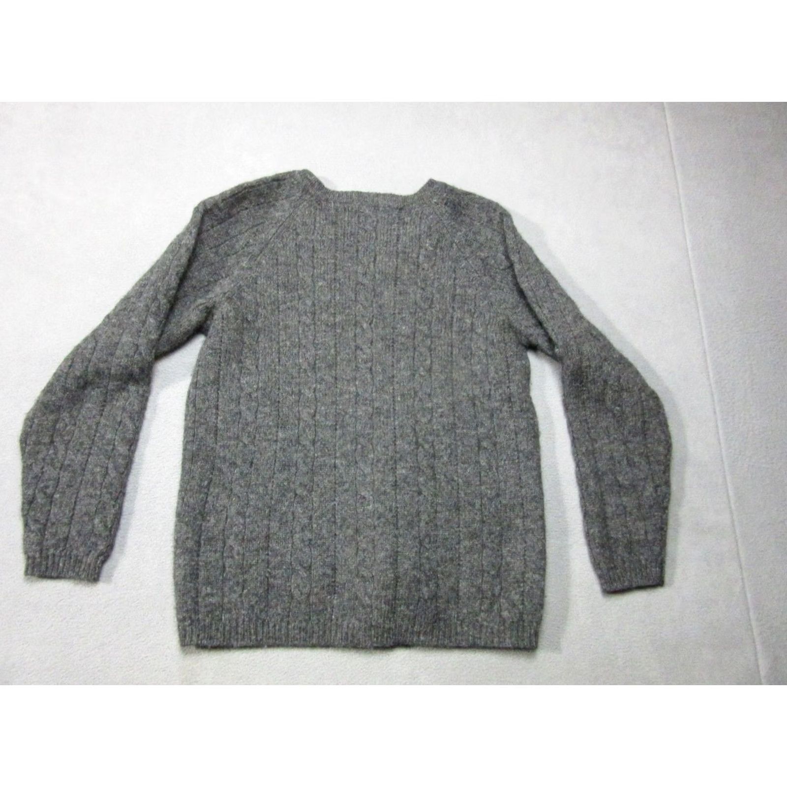 Express Express Sweater Womens XS Gray 100% Wool Cable Knit Bleus Pullover Crewneck Y2K Size XS / US 0-2 / IT 36-38 - 5 Thumbnail