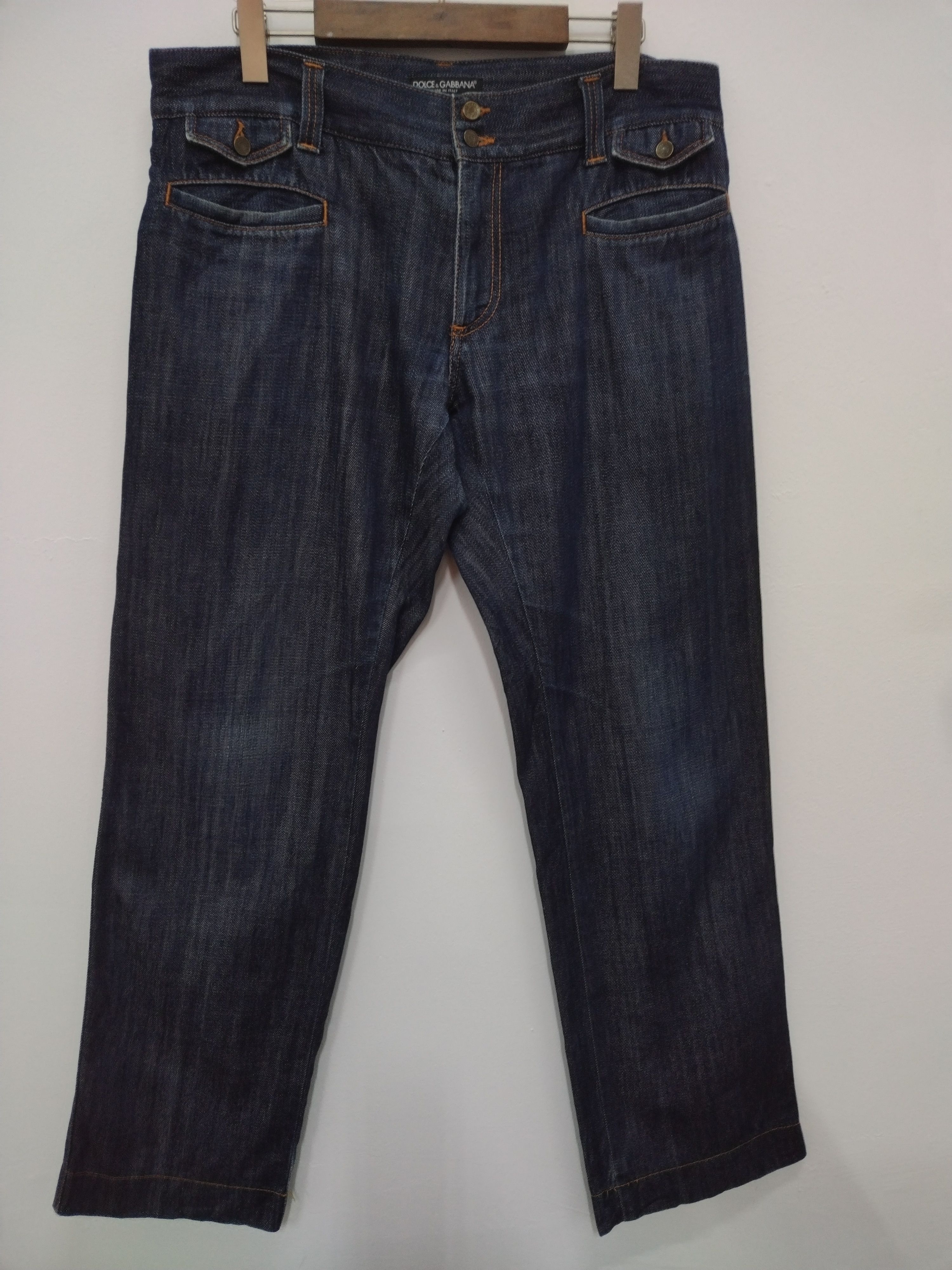 Dolce & Gabbana Iconic D&G Denim Men's Collection loose straight Size US 35 - 1 Thumbnail
