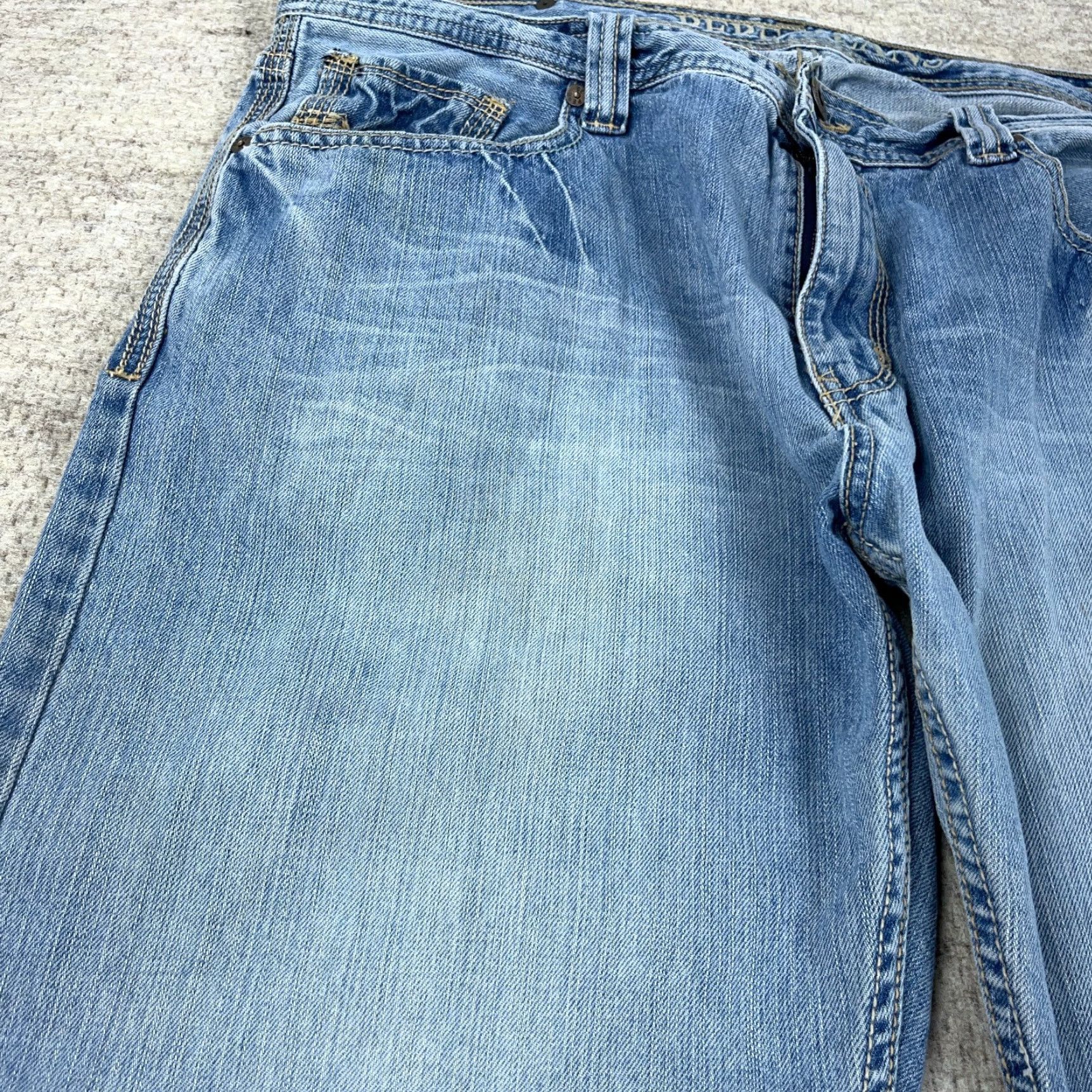 Pepe Jeans VINTAGE Pepe Jeans Jeans 40x34 Baggy Loose Fit Med Wash Grunge Hip Hop Faded Mens Size US 40 / EU 56 - 5 Thumbnail