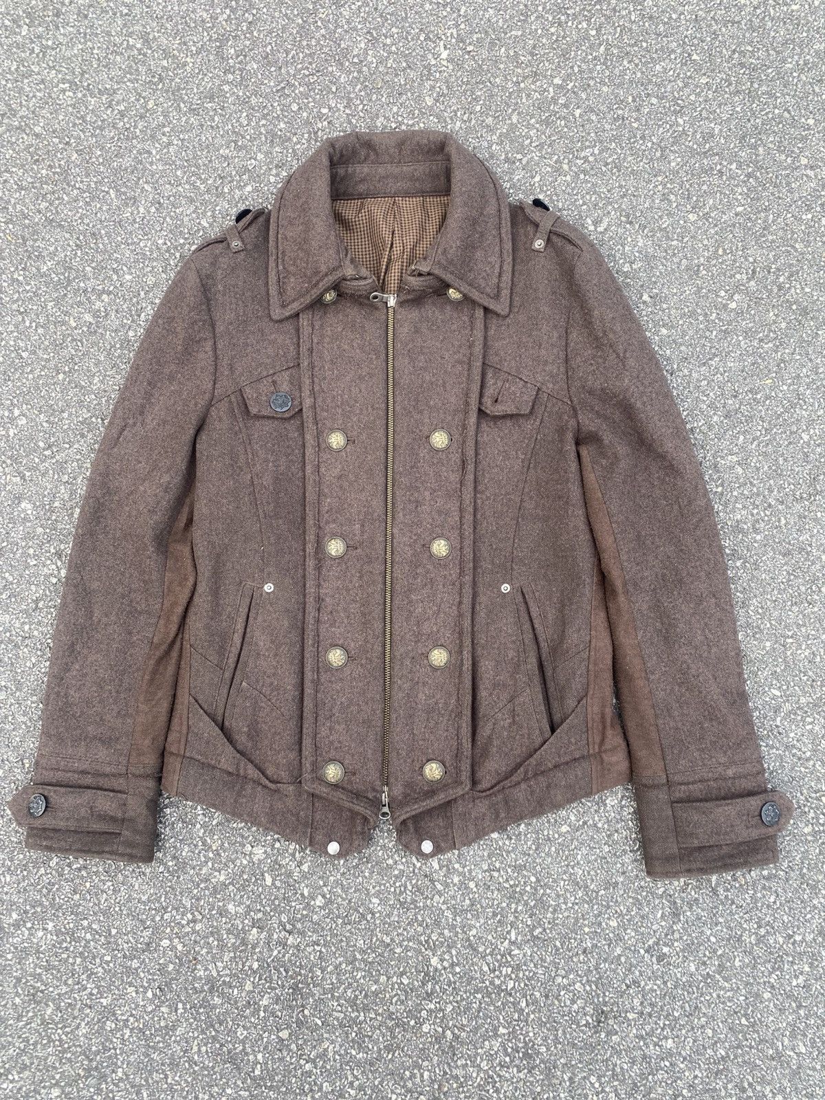 Le Grande Bleu (L.G.B.) 2000s PPFM Napoleon Fur Wool Jacket Size US L / EU 52-54 / 3 - 3 Thumbnail