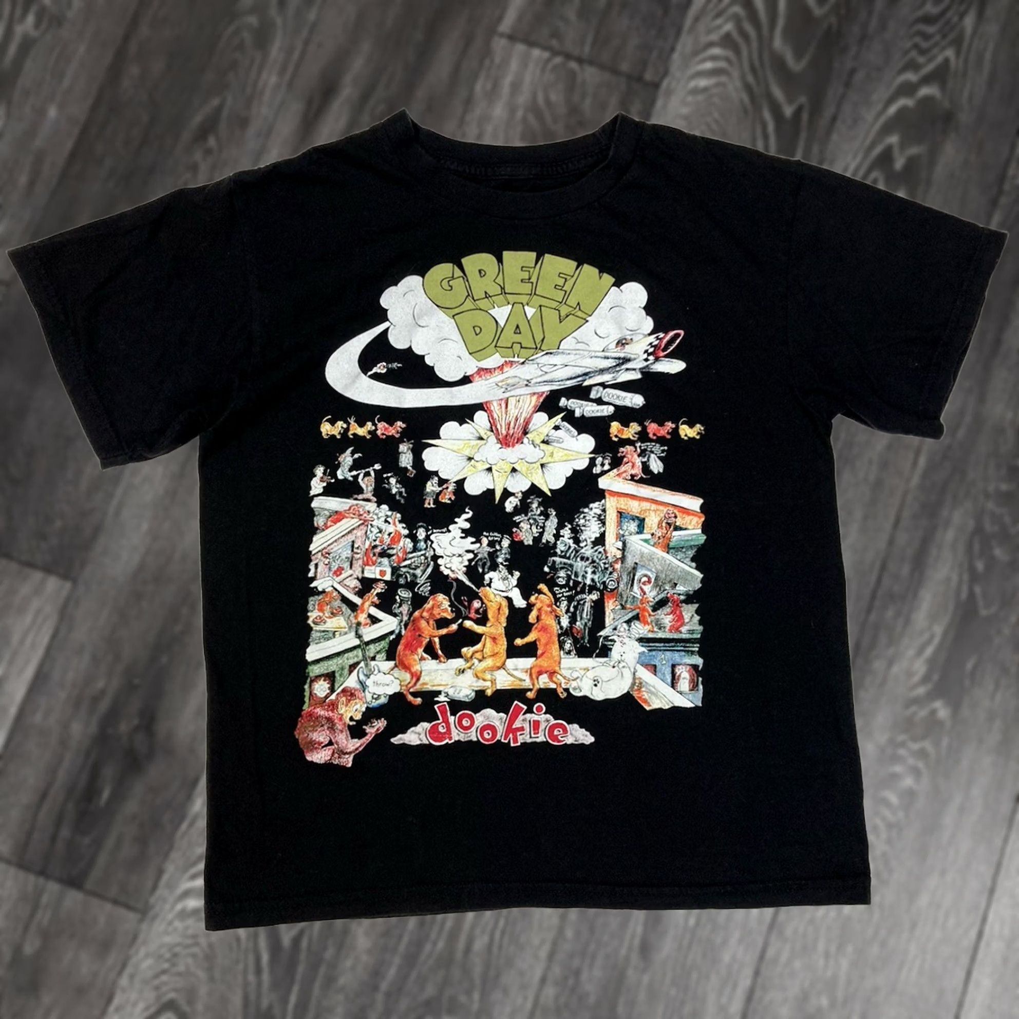 Vintage Green Day Dookie T-Shirt Women Small Black Short Sleeve Music Shirt Size S / US 4 / IT 40 - 1 Thumbnail