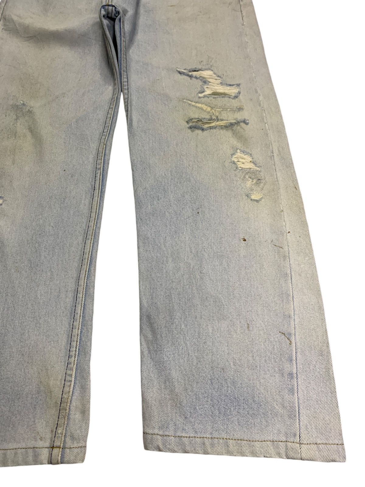 Levi's × Levi's Vintage Clothing SALES🔥Vintage 90s Levis Light Wash Distressed Loose Jeans Size US 34 / EU 50 - 7 Thumbnail