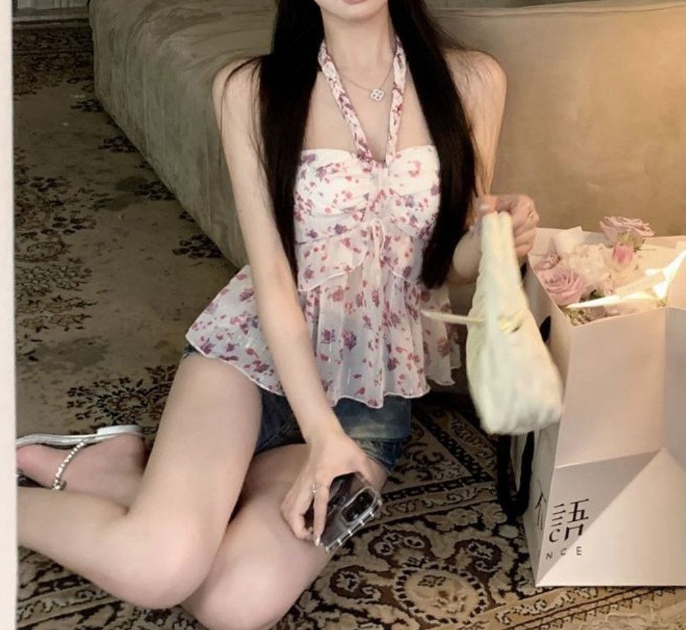 Handmade Floral top Size M / US 6-8 / IT 42-44 - 3 Thumbnail