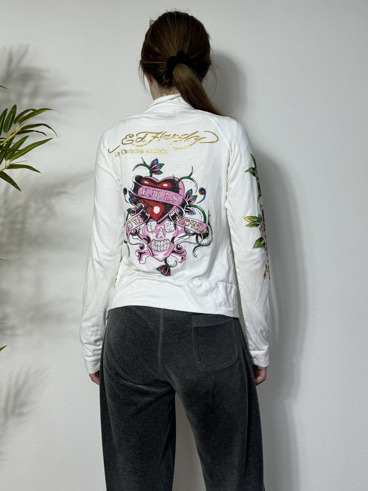 Ed Hardy VINTAGE ED HARDY PRINTED ZIP HOODIE Size M / US 6-8 / IT 42-44 - 4 Thumbnail
