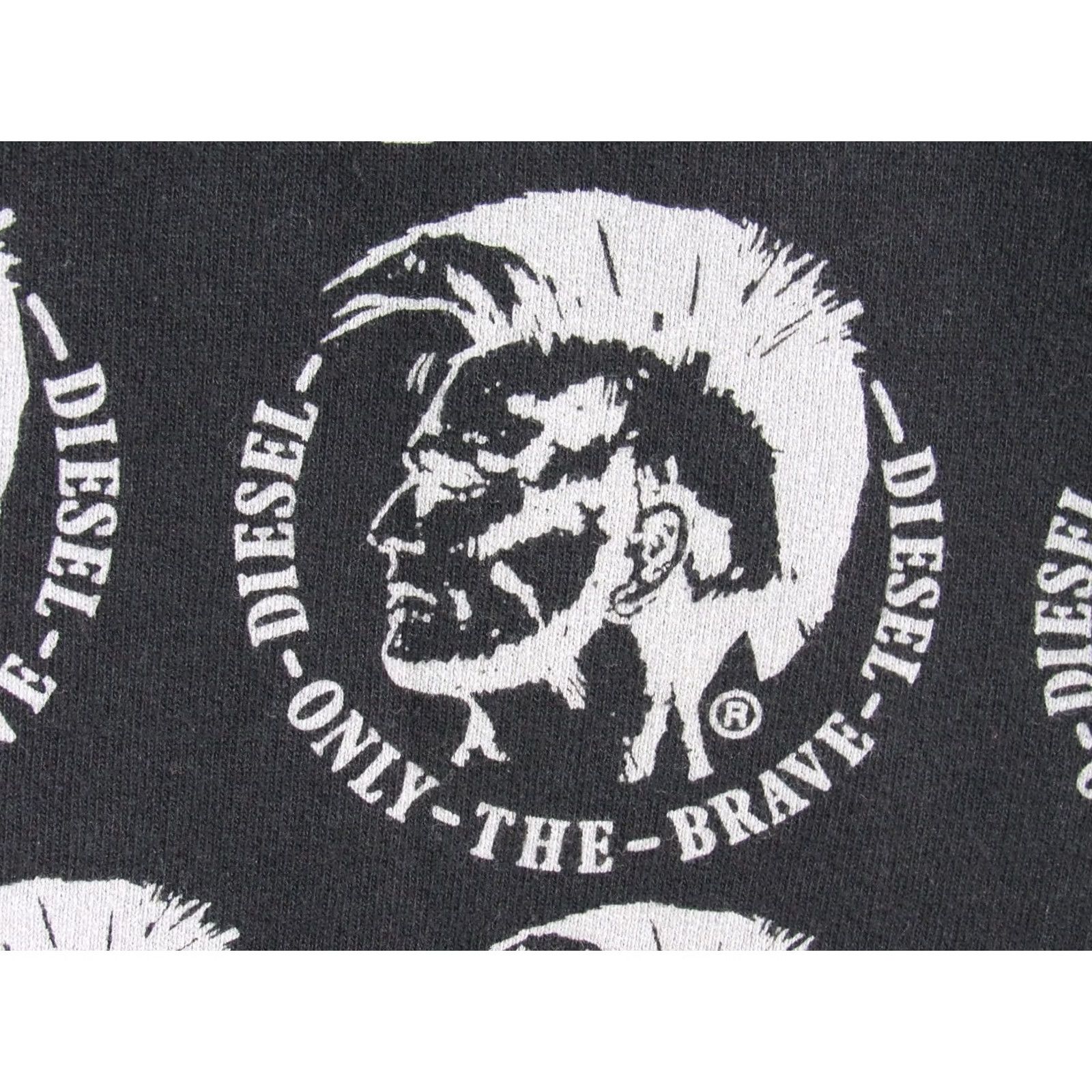 Diesel DIESEL Agnes Man "Only The Brave" Black Pullover Hoodie Sweatshirt Men's 2XL Hoodie Regular Mens Logo Black 2XL Size US XXL / EU 58 / 5 - 2 Thumbnail