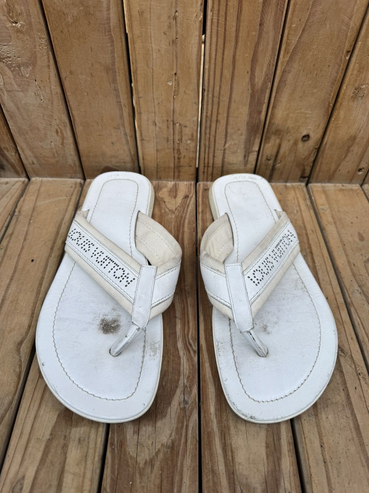 Louis Vuitton Louis vuitton White Leather strappy Men’s sandals UK 10.5 Size US 11.5 / EU 44-45 - 7 Thumbnail