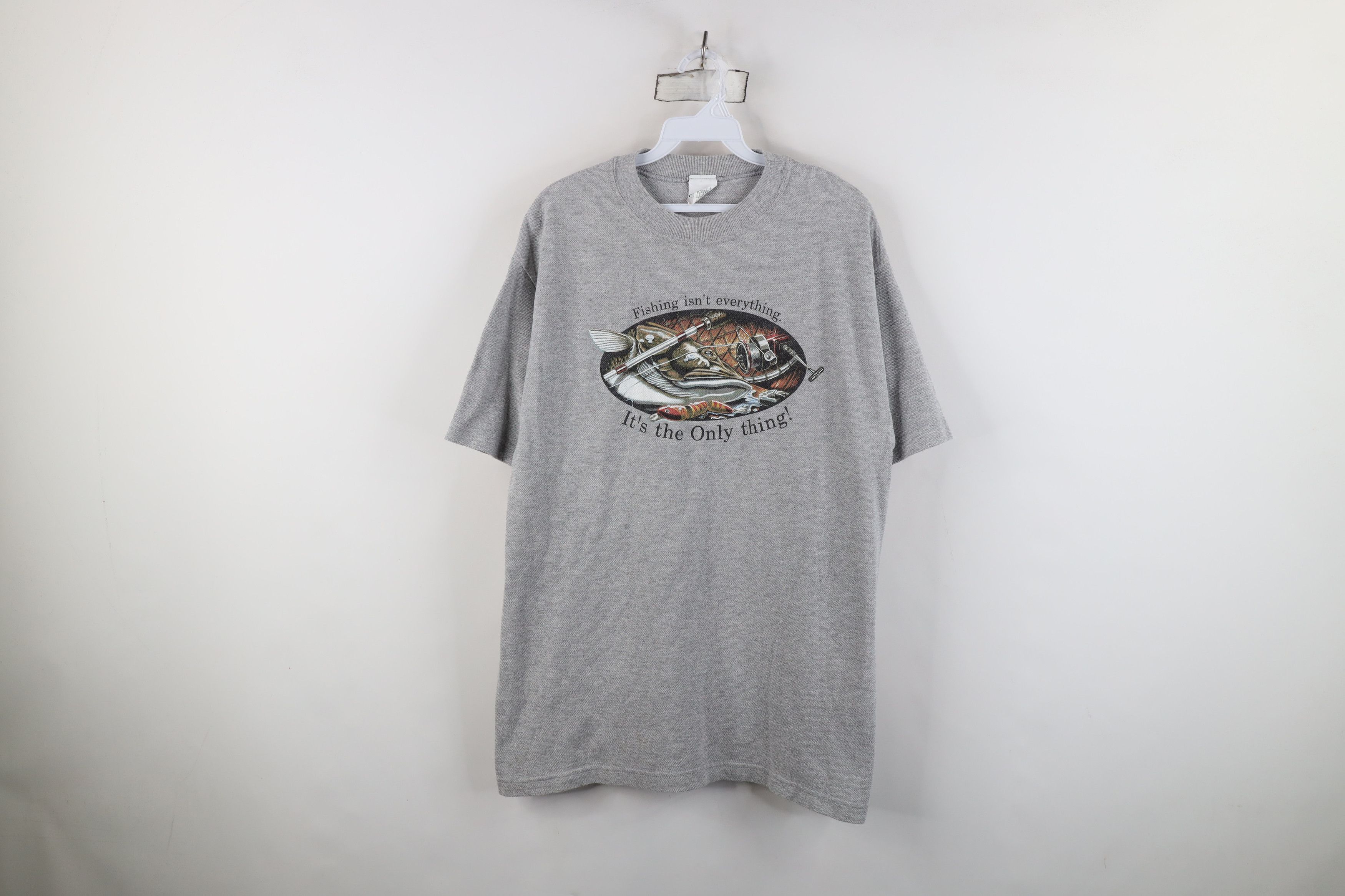 Vintage Vintage 90s Everything It's The Only Thing Knit T-Shirt USA Size US L / EU 52-54 / 3 - 1 Thumbnail