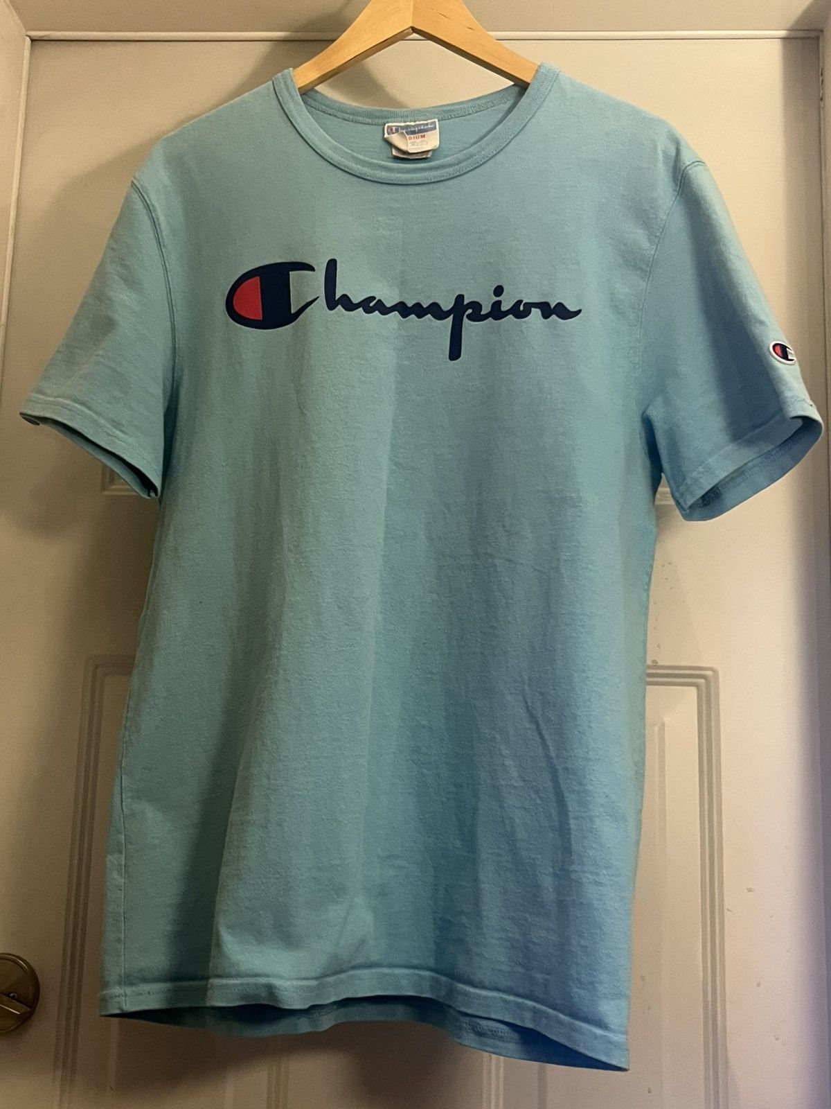 Champion × Vintage Champion Men’s T-Shirt Blue Logo Graphic Tee Size Medium Size US M / EU 48-50 / 2 - 1 Thumbnail