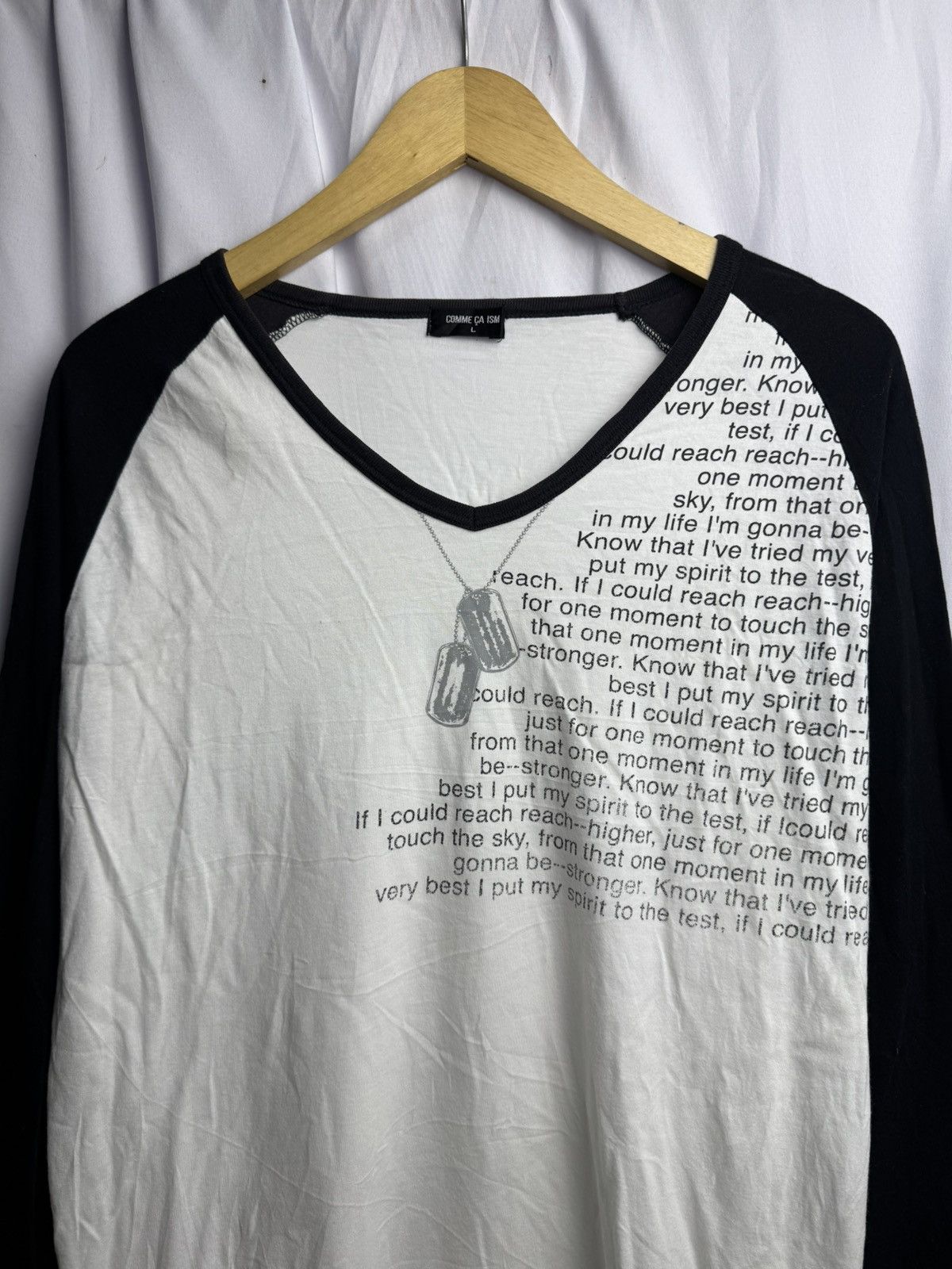 If Six Was Nine Japanese Comme Ca Ism Necklace Poem Long Sleeve Size US L / EU 52-54 / 3 - 3 Thumbnail