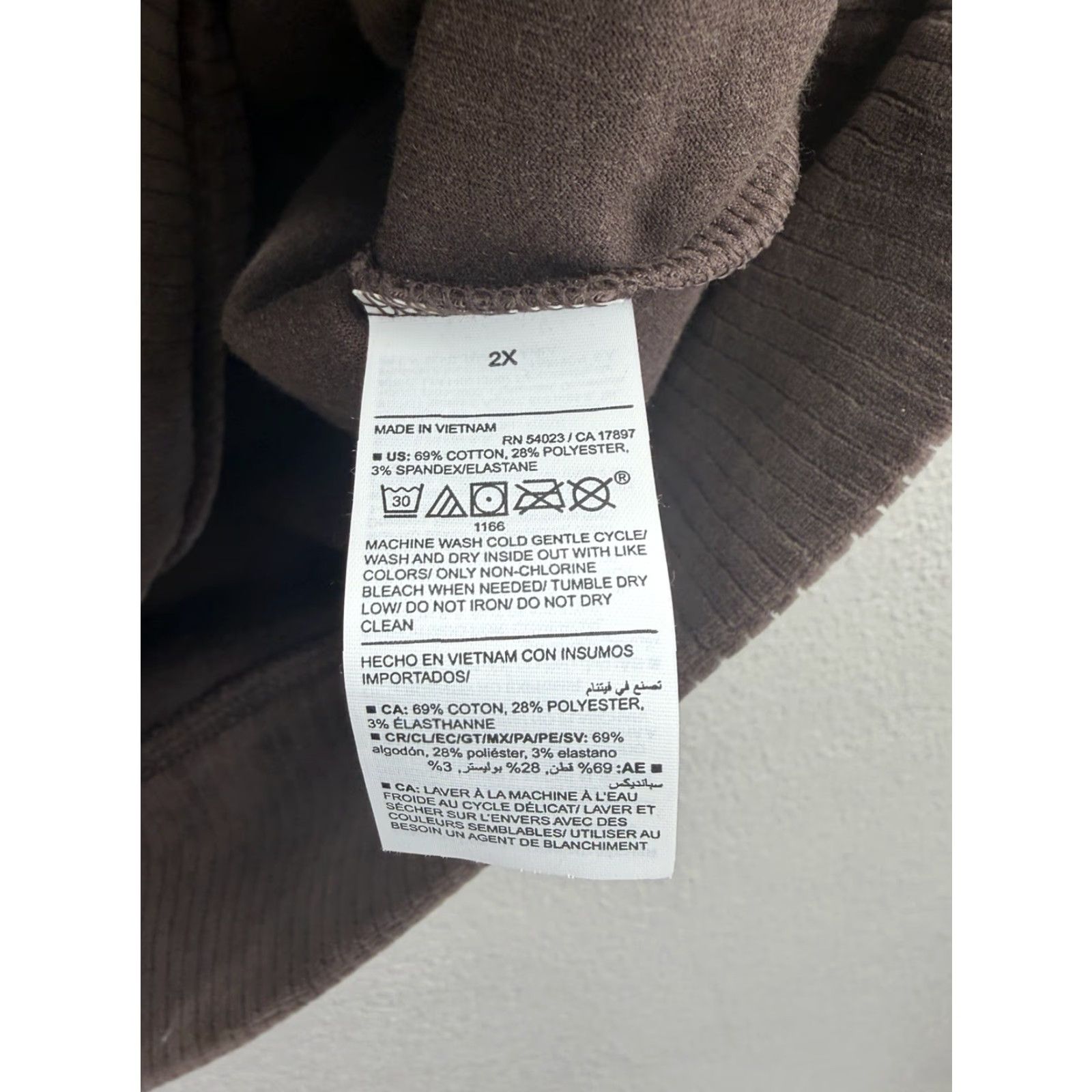 Old Navy Old Navy Shirt Brown Short Sleeve Cropped Ribbed Velour 2X Womens Shirt Adult 2X Brown Short Sleeve Cropped Velour Size XXL / US 16-18 / IT 52-54 - 5 Thumbnail