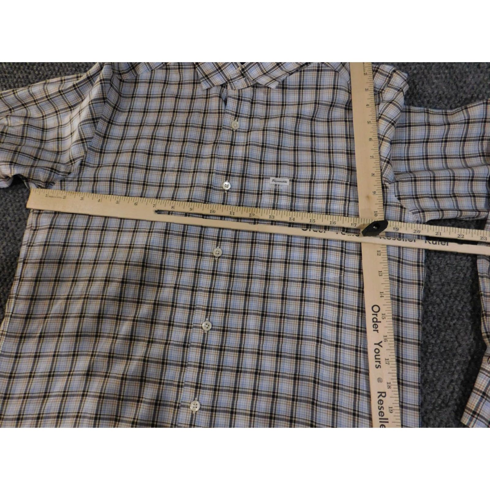 Faconnable VINTAGE Faconnable Shirt Mens Small Blue Brown Plaid Club Deauville Button Up Casual Size US S / EU 44-46 / 1 - 6 Thumbnail