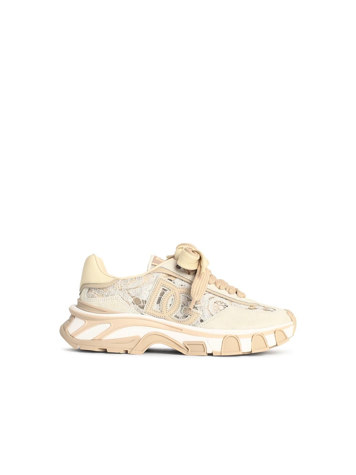 Dolce & Gabbana DOLCE & GABBANA 'Dg Country Road' White Lace Sneakers Size US 10 / IT 40 - 1 Thumbnail