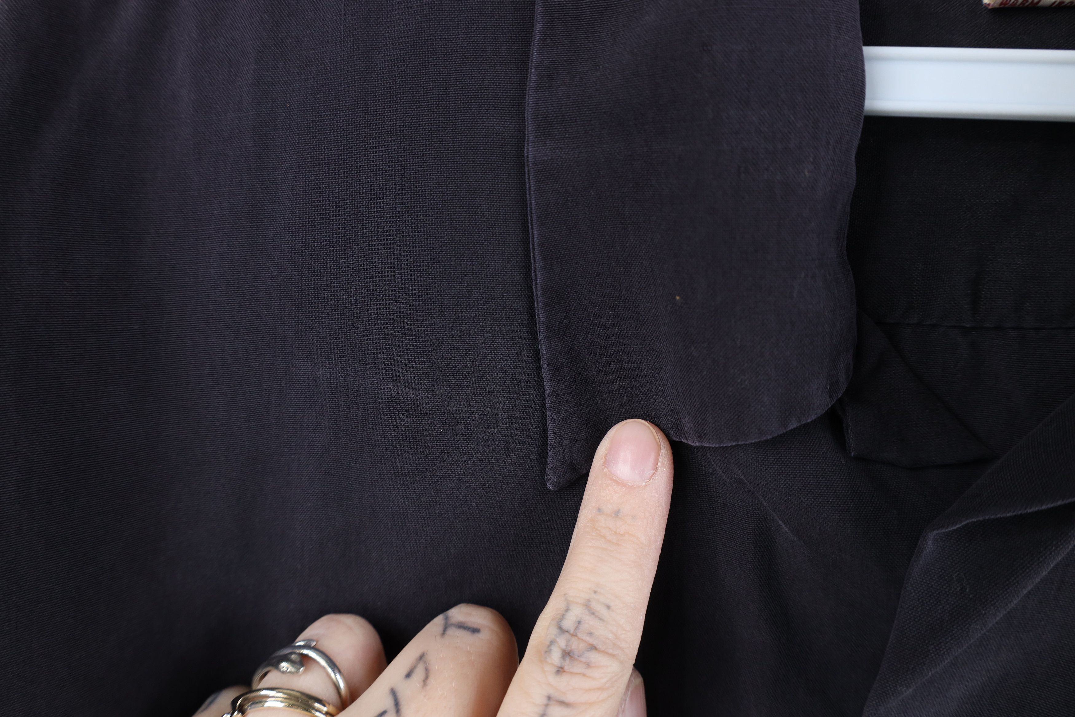 Vintage Vintage 90s Streetwear Collar Board Button Shirt Black Size US S / EU 44-46 / 1 - 8 Thumbnail