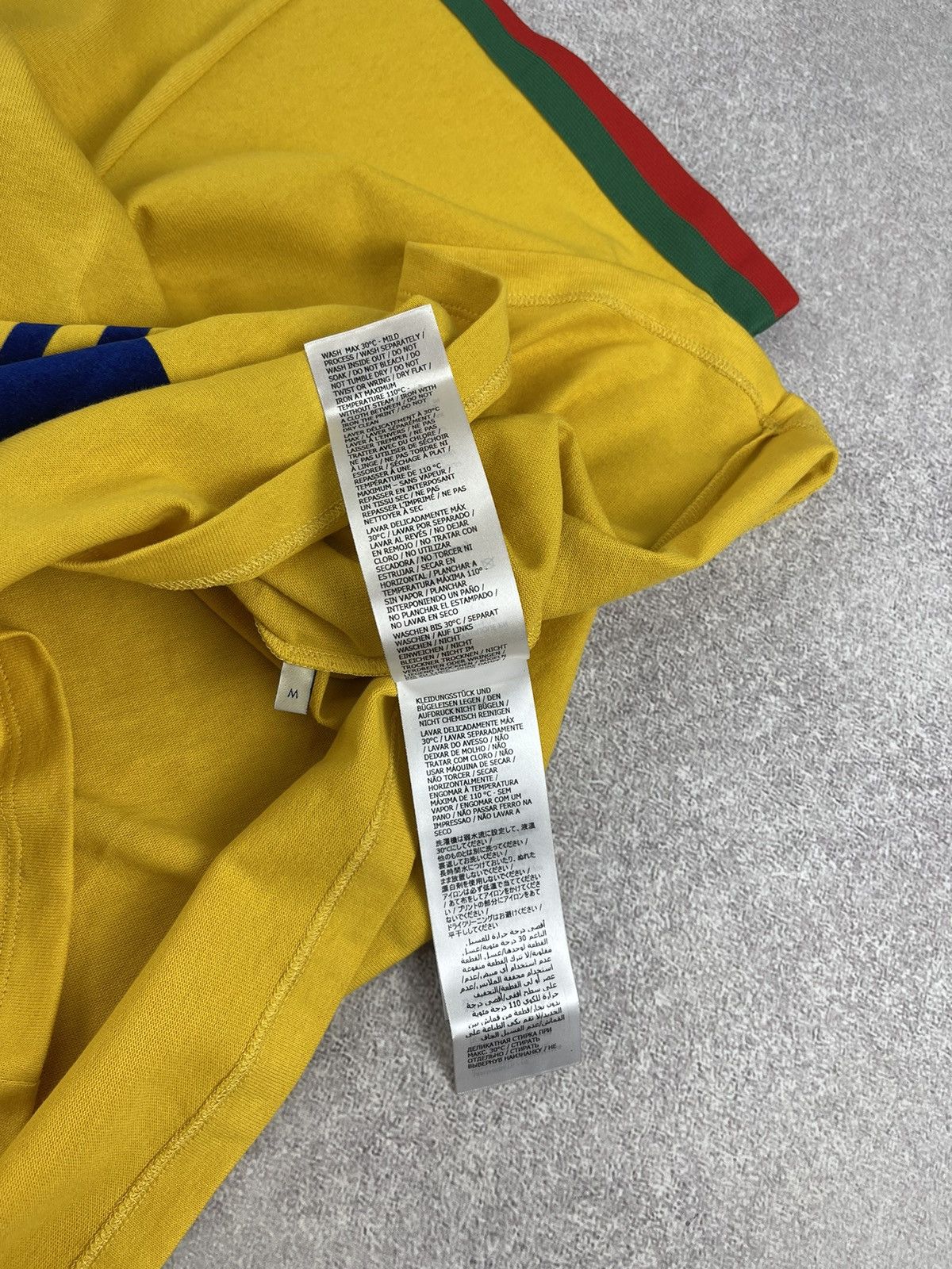 Adidas × Gucci Gucci x Adidas Cotton Jersey T-Shirt Yellow Size US M / EU 48-50 / 2 - 8 Thumbnail