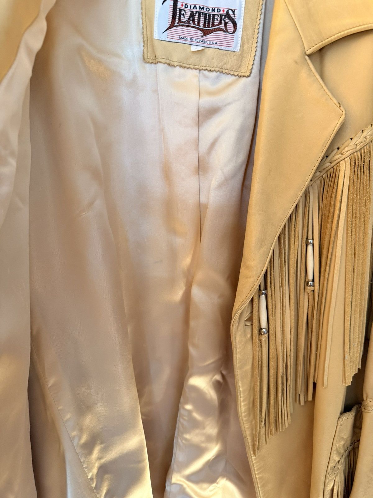 Diamond Leather Collection Diamond leather tassel coat Size US L / EU 52-54 / 3 - 2 Thumbnail