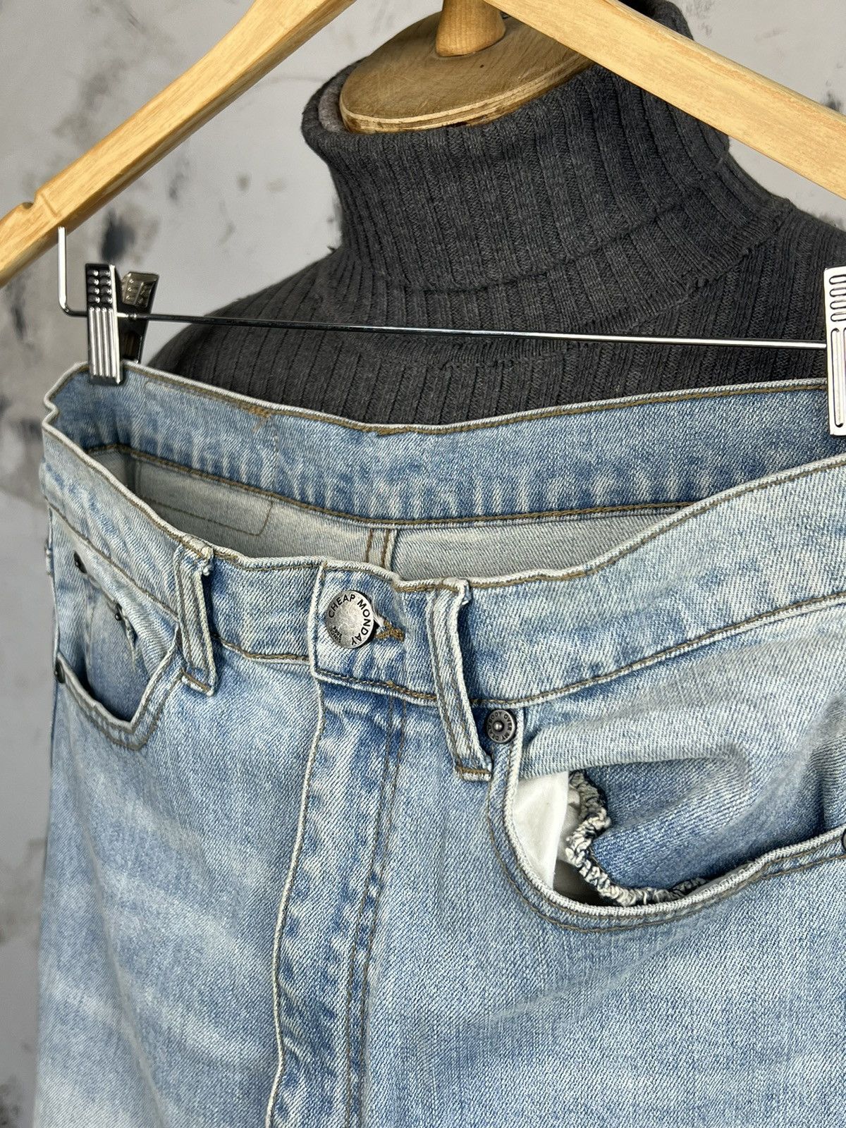 Cheap Monday Vintage Cheap Monday Wide-Leg Denim Culottes Size M - L Size 34" / US 12 / IT 48 - 4 Thumbnail