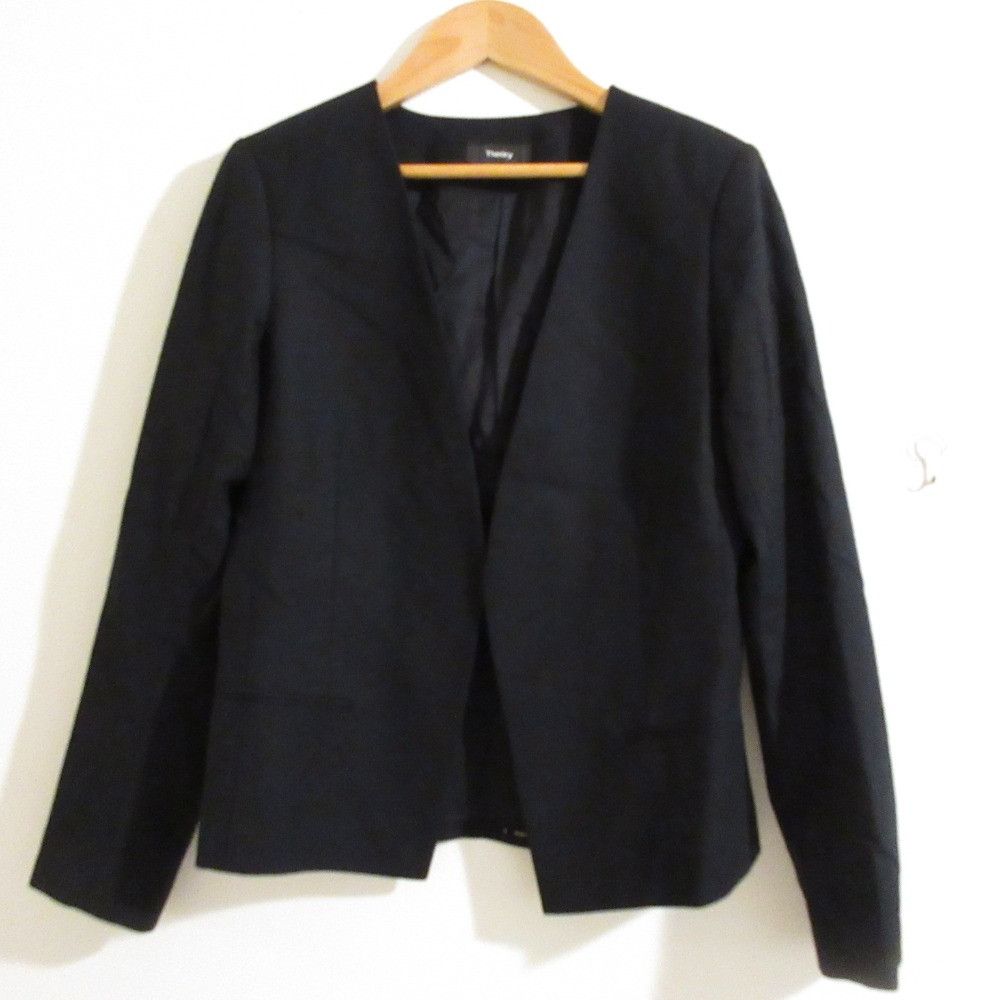 Theory Theory LIGHT SAXONY BENEFIELD FL. Wool Collarless Jacket Others Outerwear LIGHT SAXONY BENEFIELD FL. DUTY FREE for USA