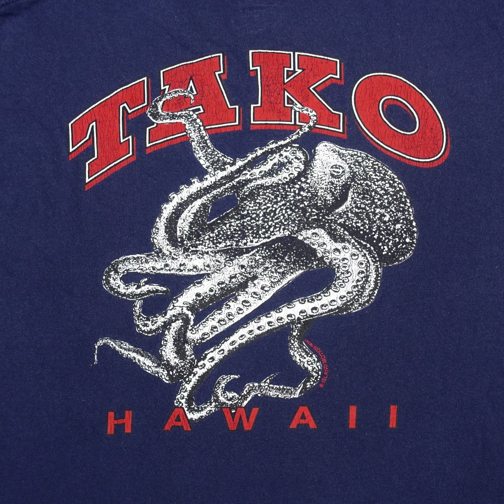Soffe VINTAGE Soffe Shirt Mens Small Blue Octopus Island Motion Tee VTG Size US S / EU 44-46 / 1 - 6 Thumbnail