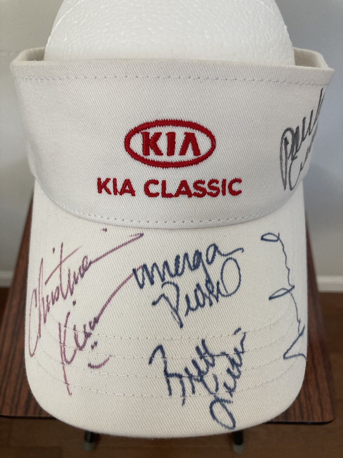 Imperial LPGA KIA CLASSIC GOLF VISOR CAP HAT SIGNED PAULA CREAMER KIM Size ONE SIZE - 3 Thumbnail